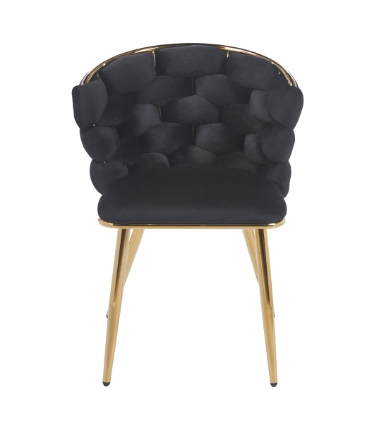 Krzesło K47-FX (G) velvet (czarny)