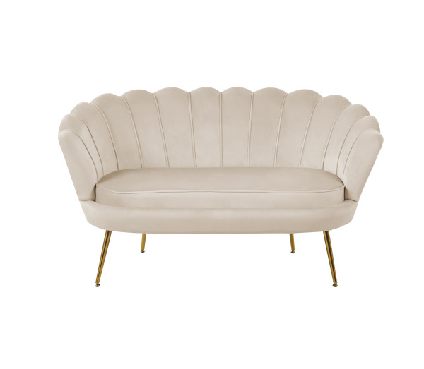 Sofa SF1-FX velvet (beżowa) /nogi złote/