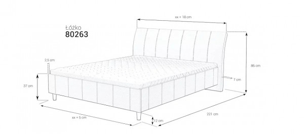 Łóżko 80263 140x200 bez pojemnika