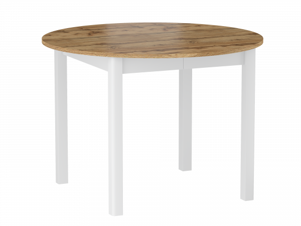 Stół rozkładany (dąb wotan/biały) 105(139)x105
