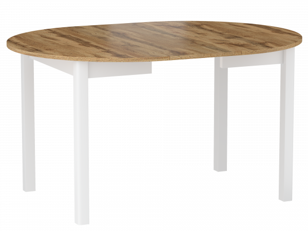 Stół rozkładany (dąb wotan/biały) 105(139)x105