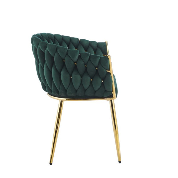 Krzesło K7-FX (G) velvet (zielone) RIVIERA 38 - złote nogi
