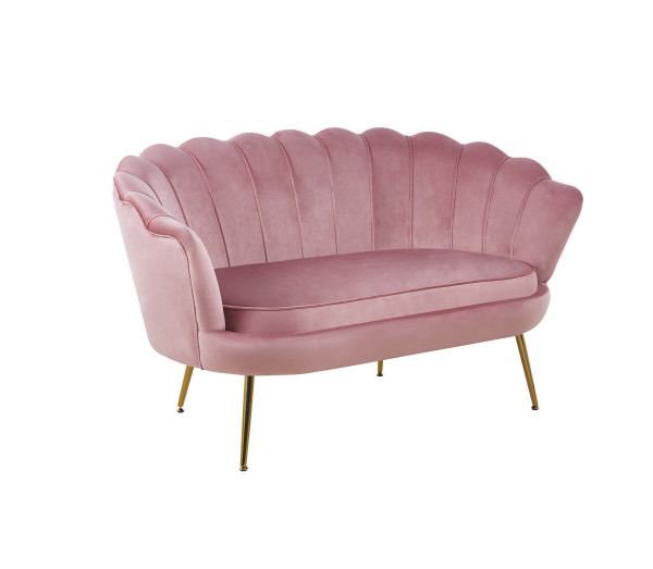 Sofa SF1-FX velvet (różowa) /nogi złote/