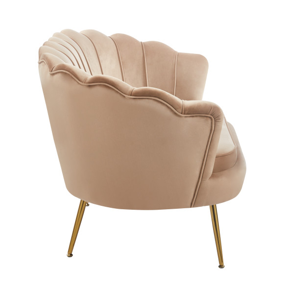 Sofa SF1-FX velvet (cappuccino) /nogi złote/