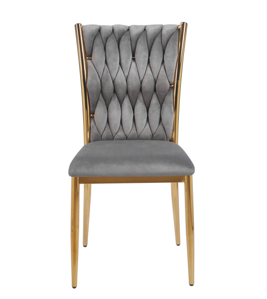 Krzesło K37-FX (G) velvet RIVIERA 91 (szare)