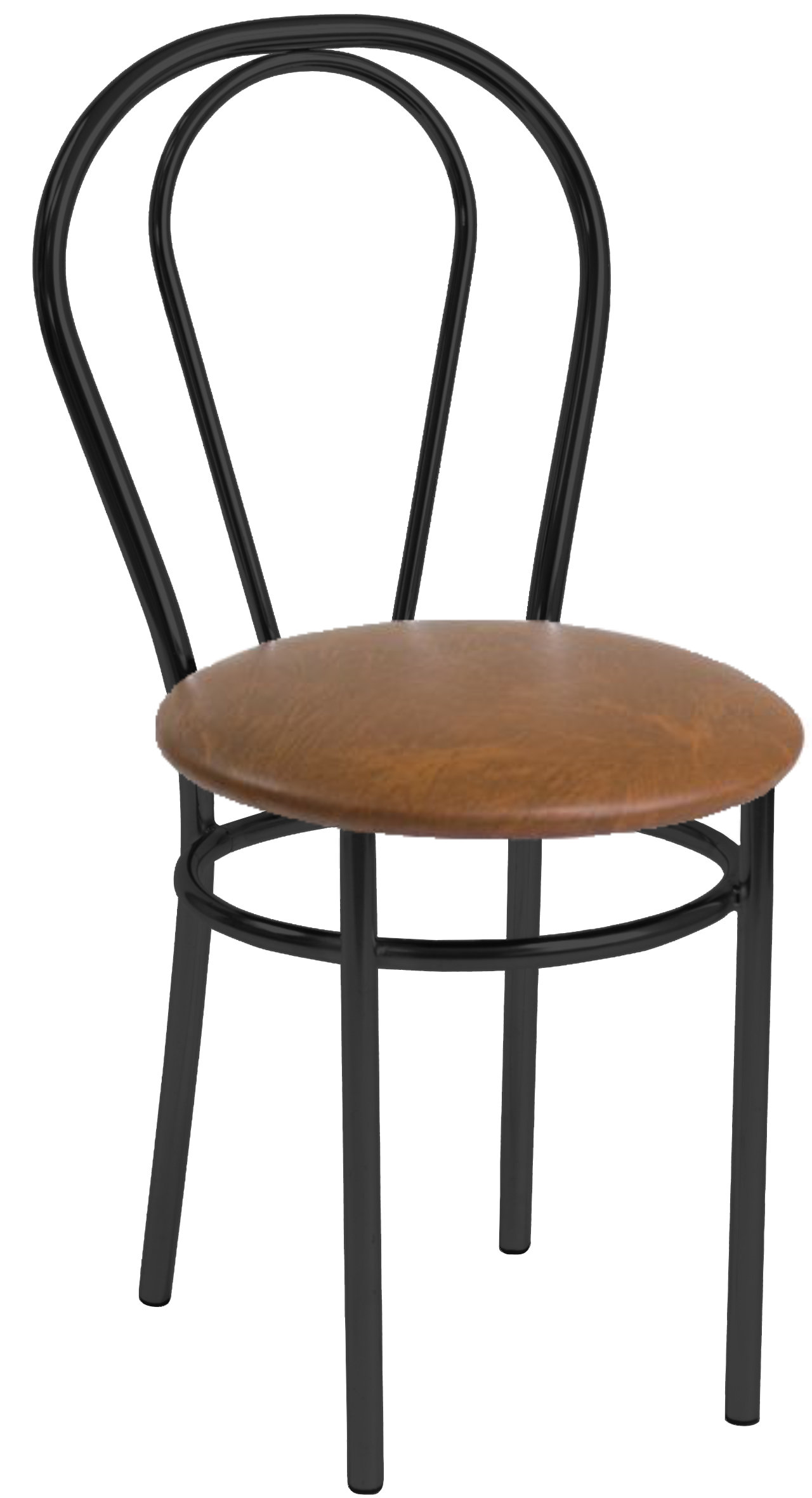 Krzesło Tulipan (jasny brąz) - czarny stelaż