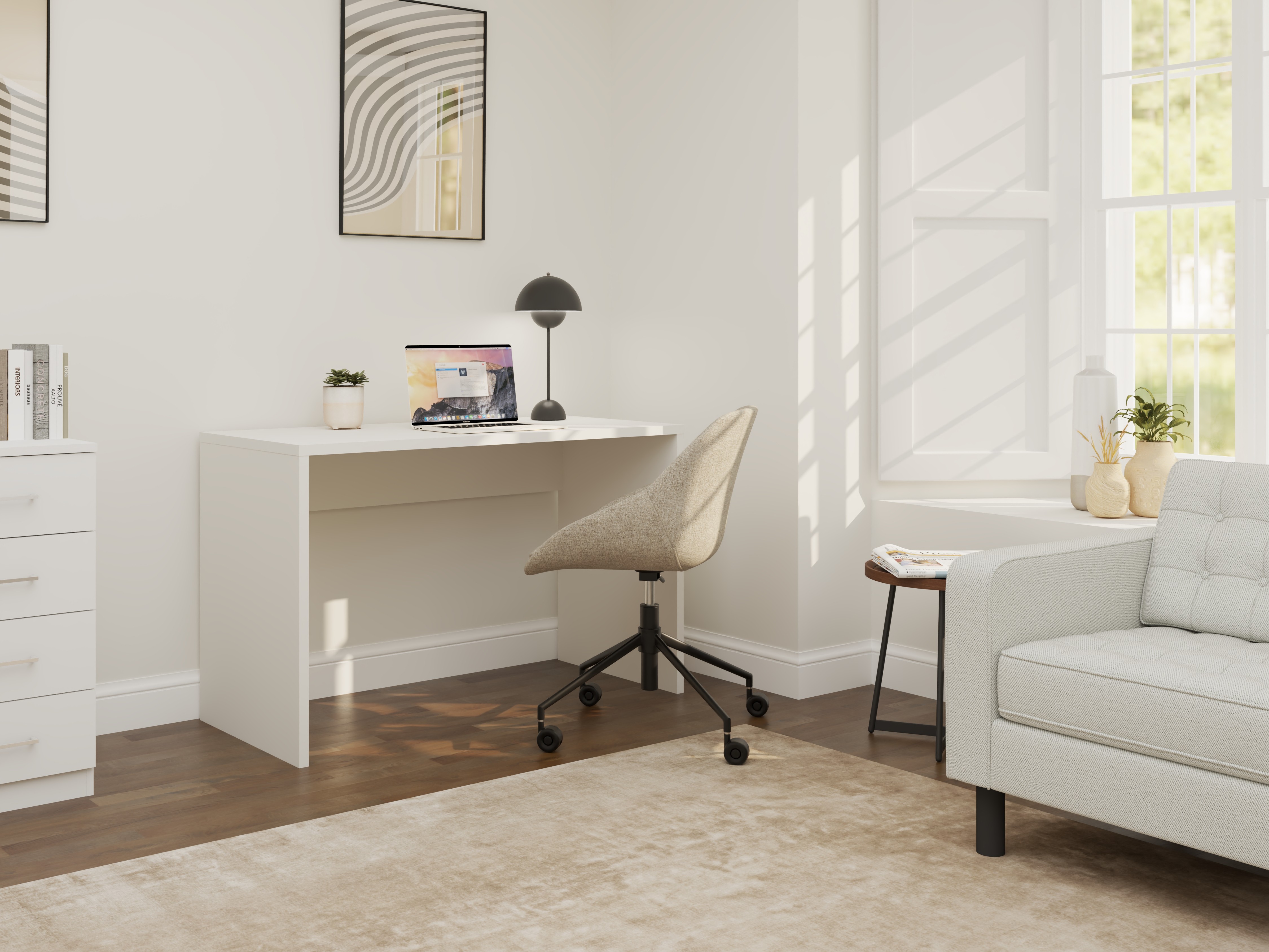 Biurko B19-FX 120 cm (białe)