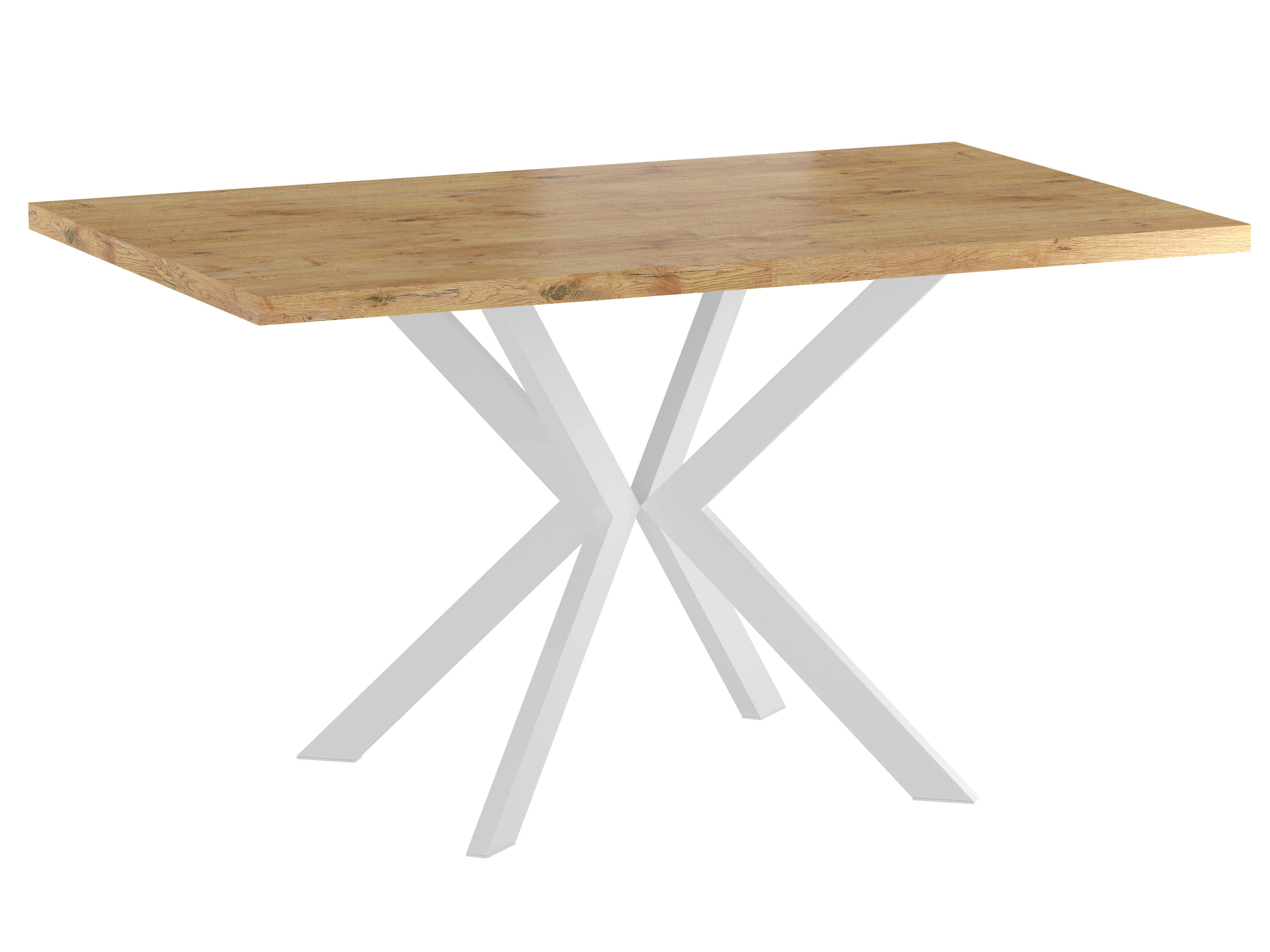 Stół rozkładany (dąb lancelot /biały) 140(270)x85