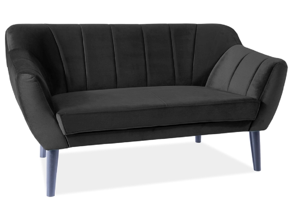 SOFA TREFL 2 VELVET KOLOR CZARNY / WENGE