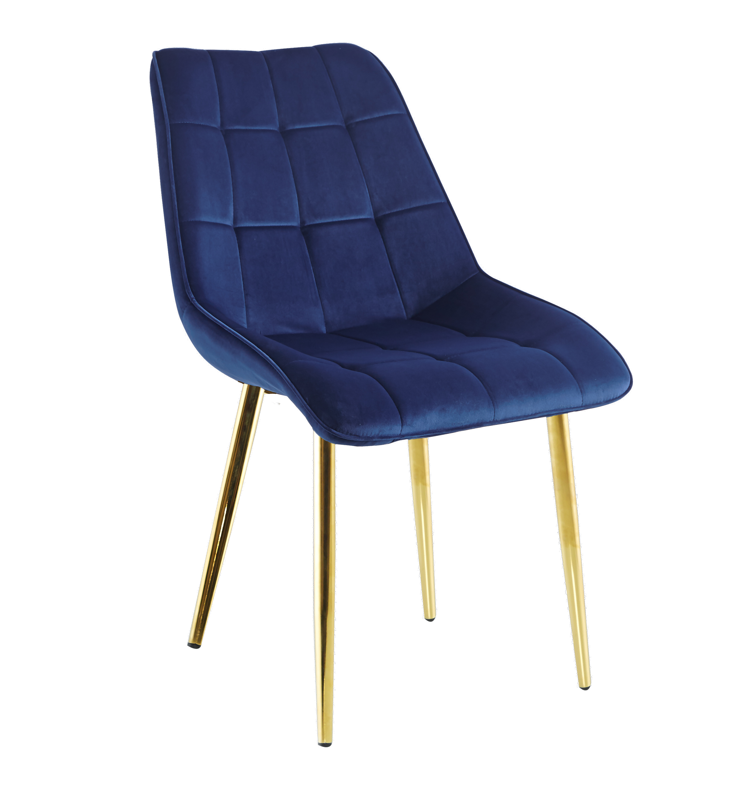 Krzesło velvet (niebieskie) / złote nogi