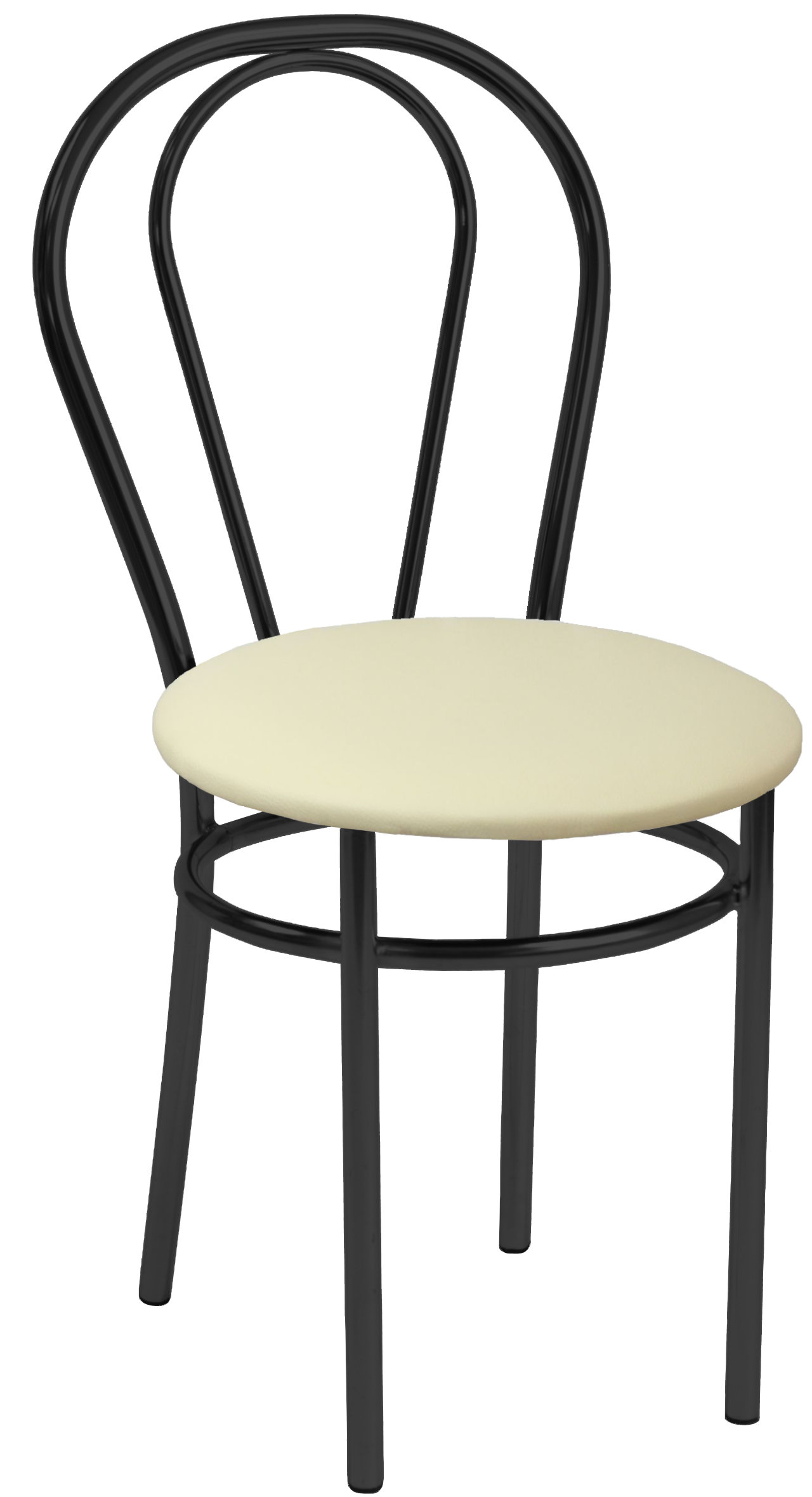 Krzesło Tulipan (eco beż) - czarny stelaż