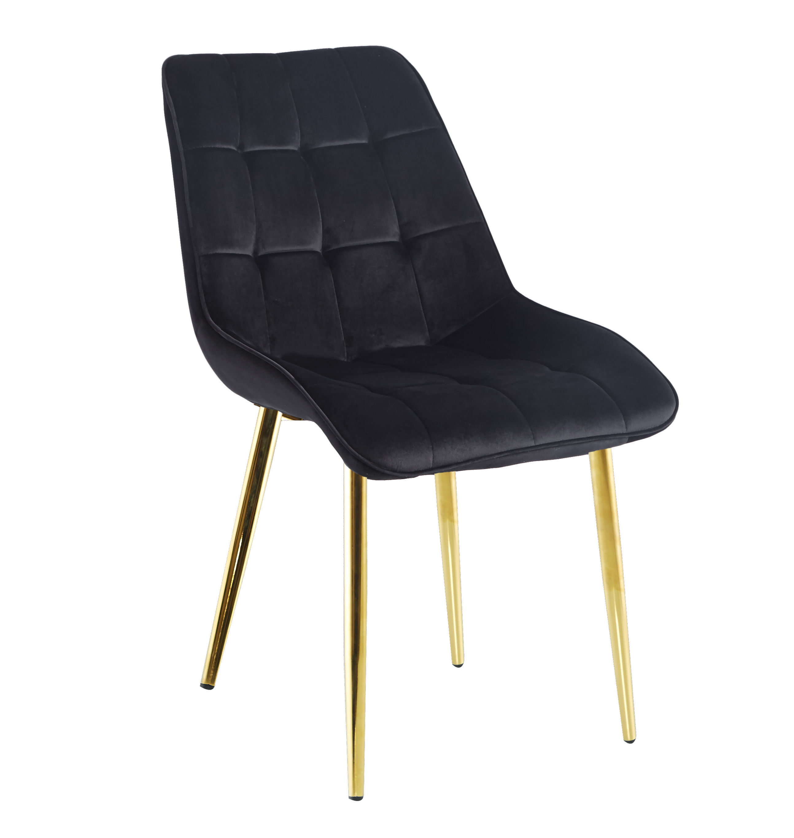 Krzesło velvet (czarne) / złote nogi