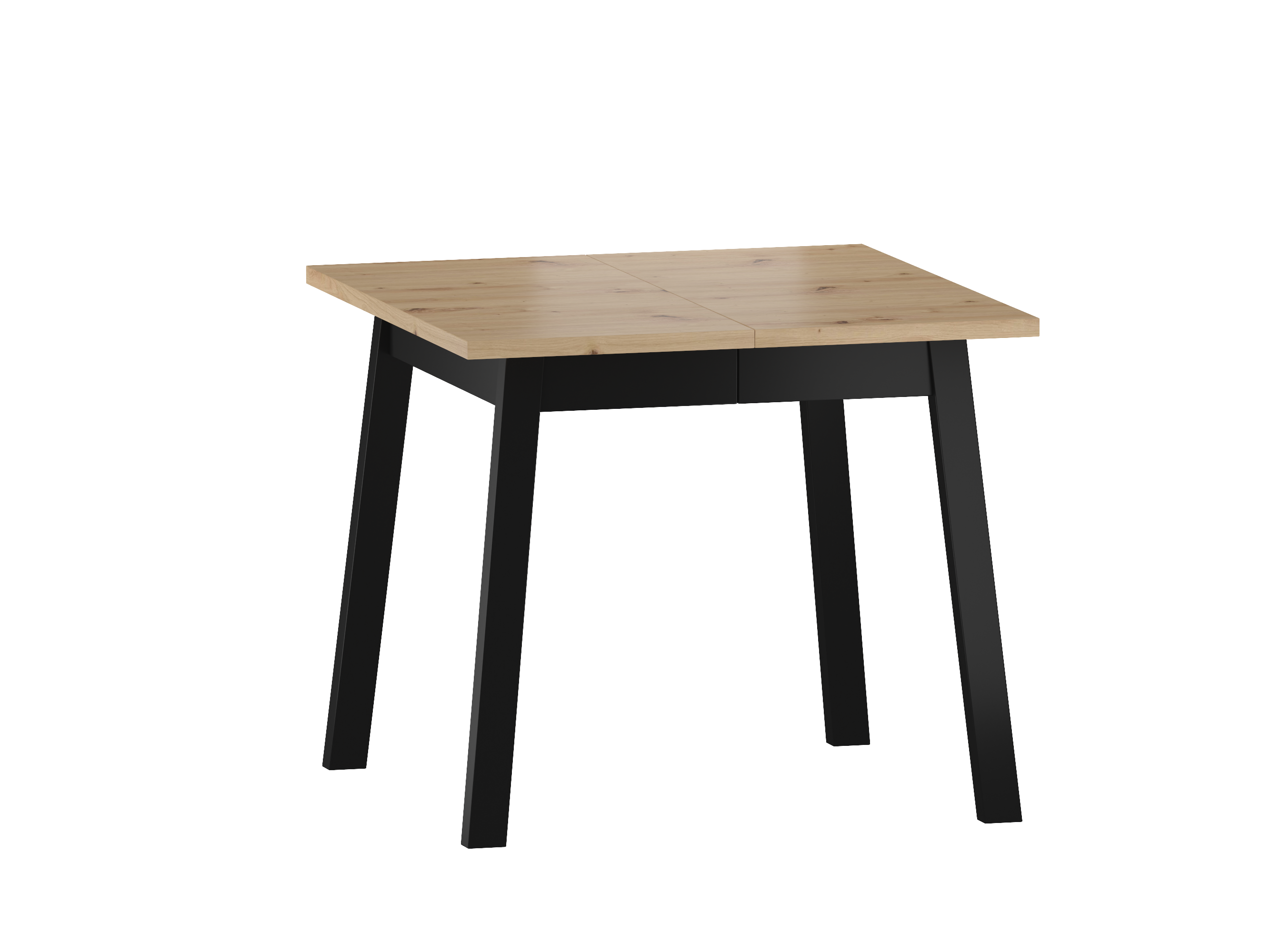 Stół rozkładany ST14-FX (dąb artisan/czarny) 90x90(125)