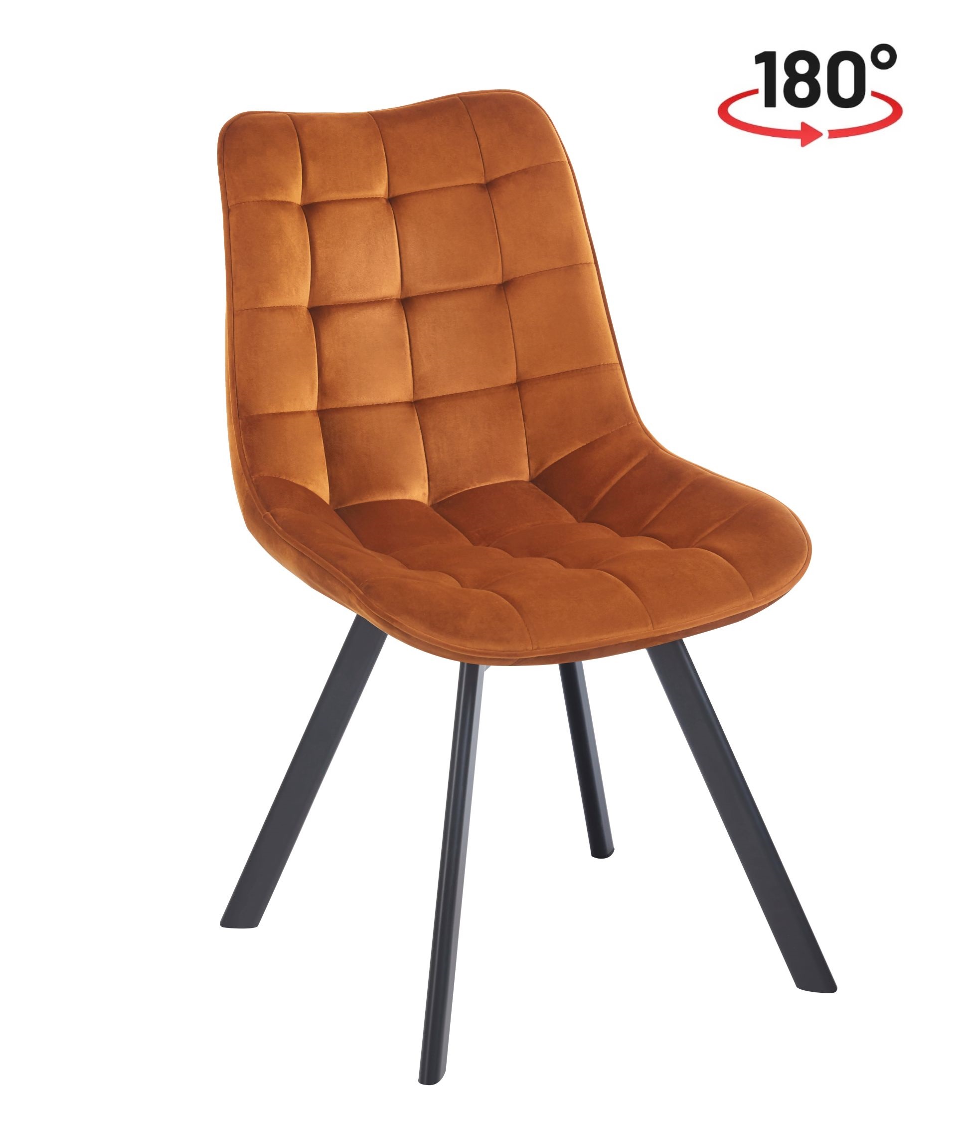 Krzesło KO265-FX- velvet (cynamonowe) obracane siedzisko