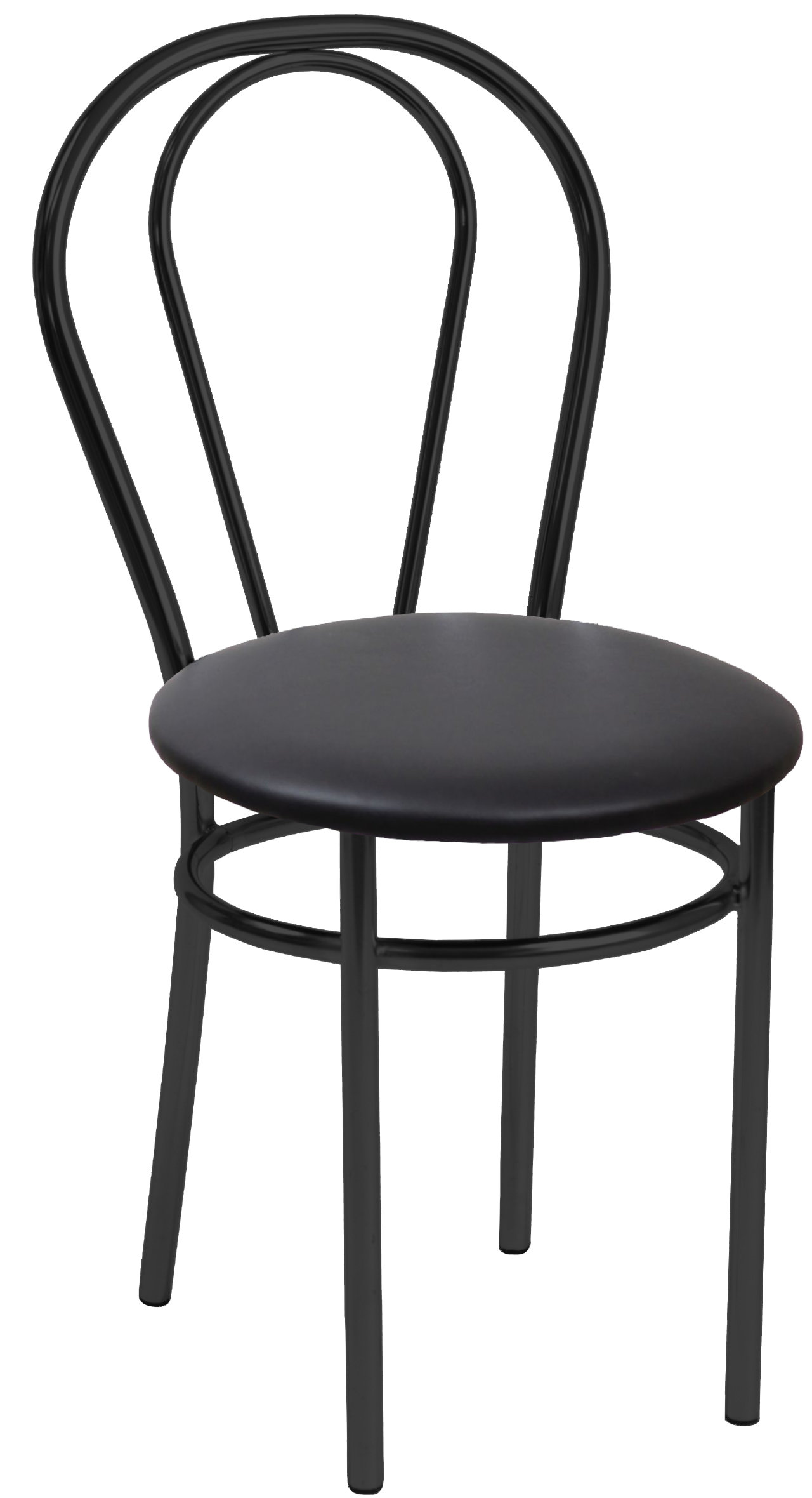 Krzesło Tulipan (eco czarne) - czarny stelaż