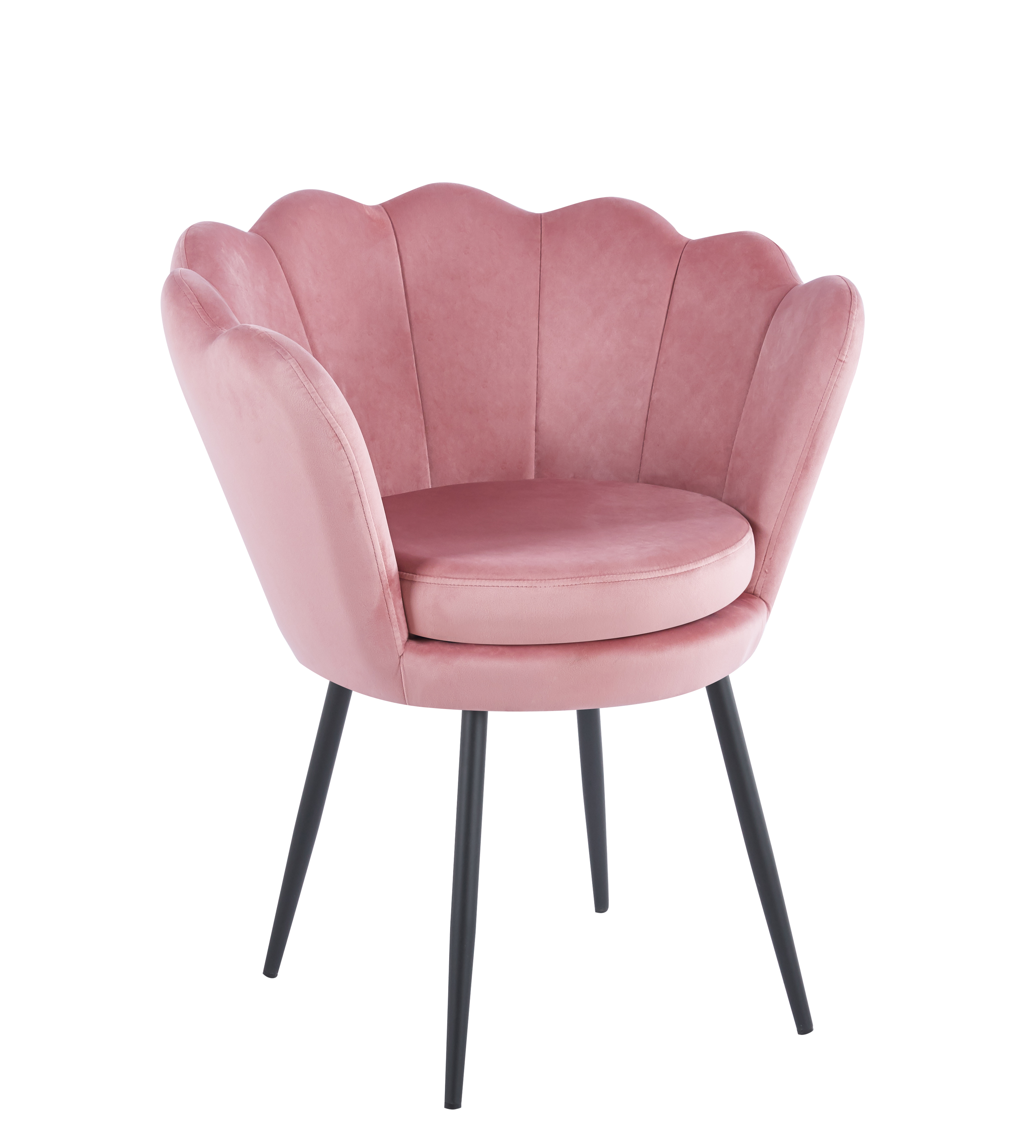 Fotel velvet FR1-FX (różowy) /nogi czarne/