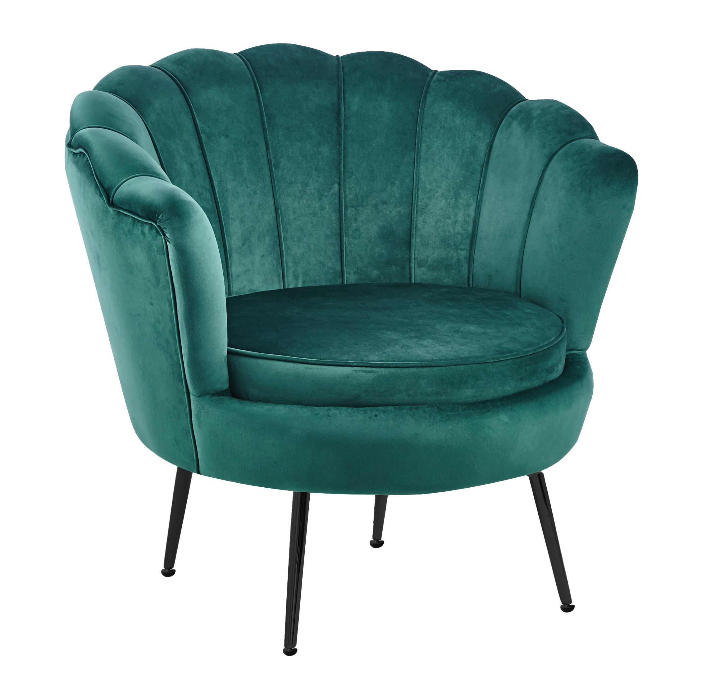 Fotel LC-032-1 velvet (zielony) /nogi czarne/