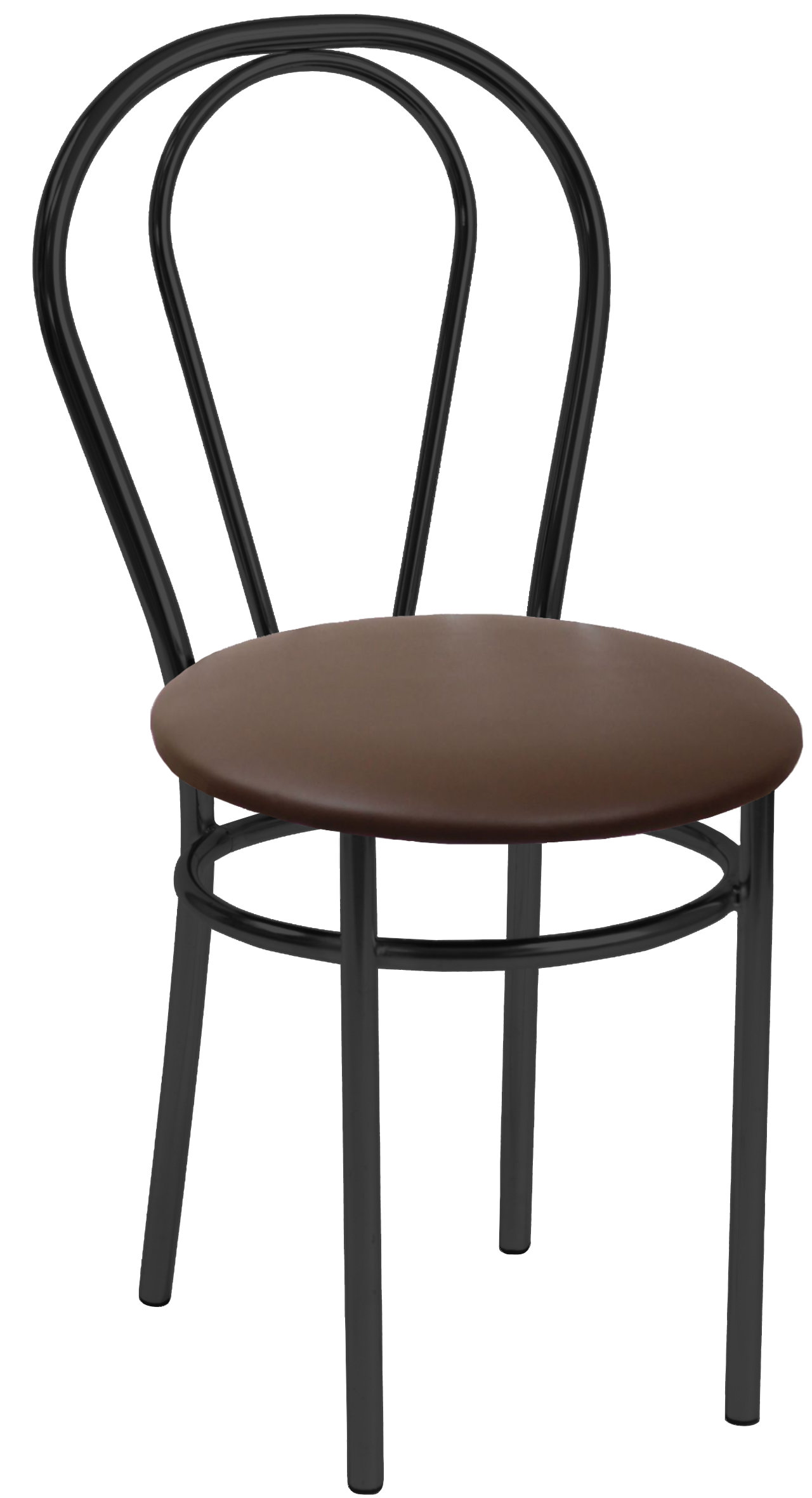 Krzesło Tulipan (eco brąz) - czarny stelaż