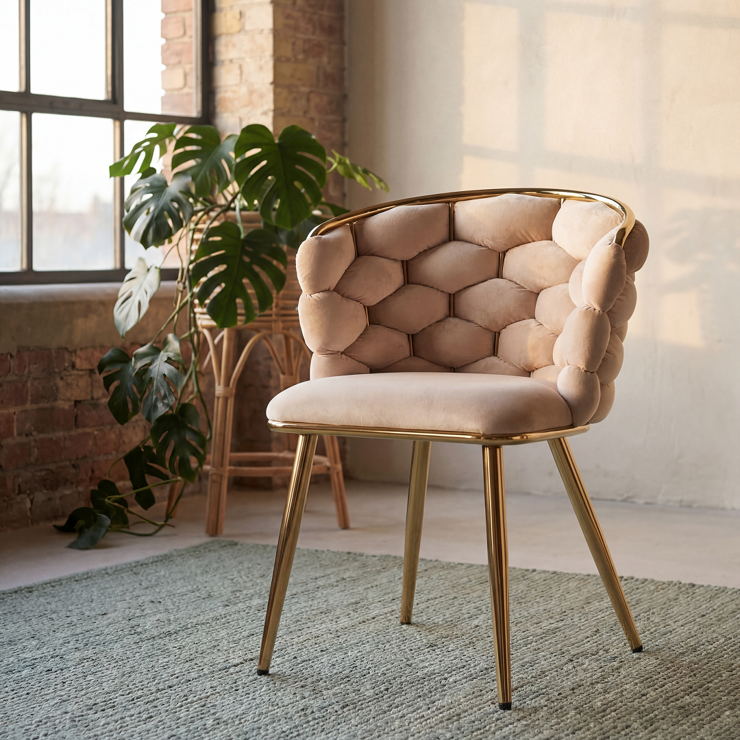 Krzesło K47-FX (G) velvet (beżowe) RIVIERA 06