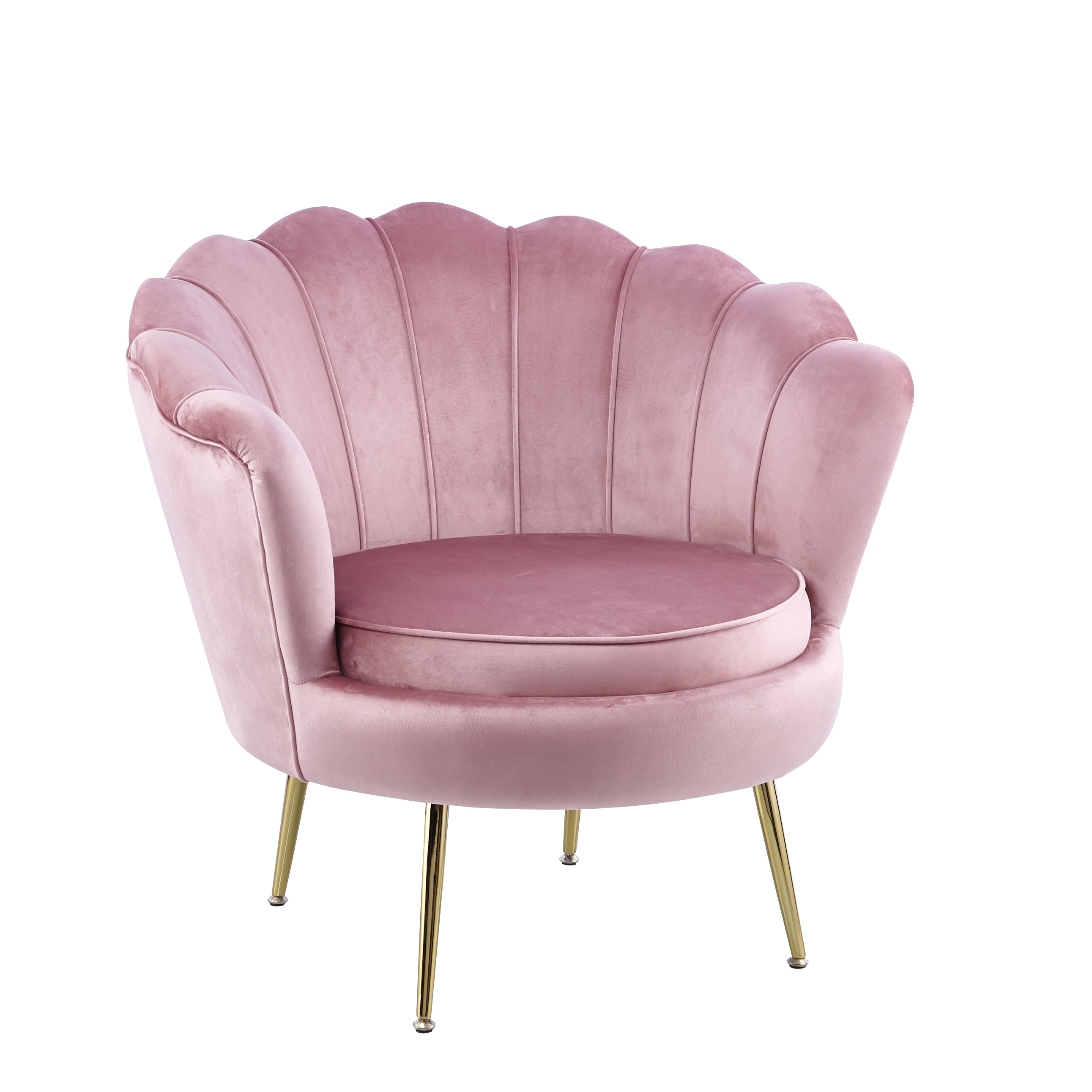 Fotel LC-032-1 velvet różowy