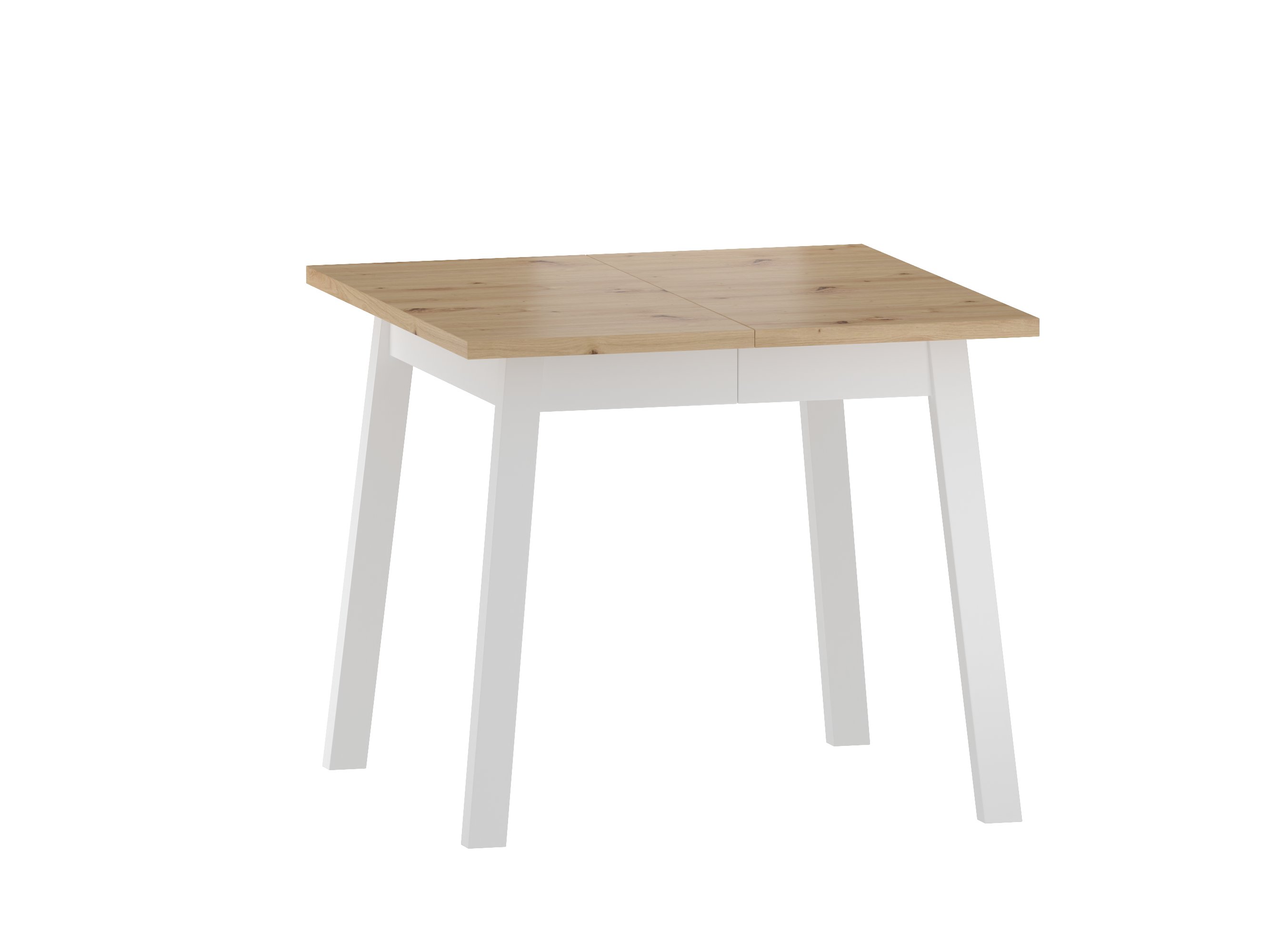 Stół rozkładany ST14-FX (dąb artisan/biały) 90x90(125)