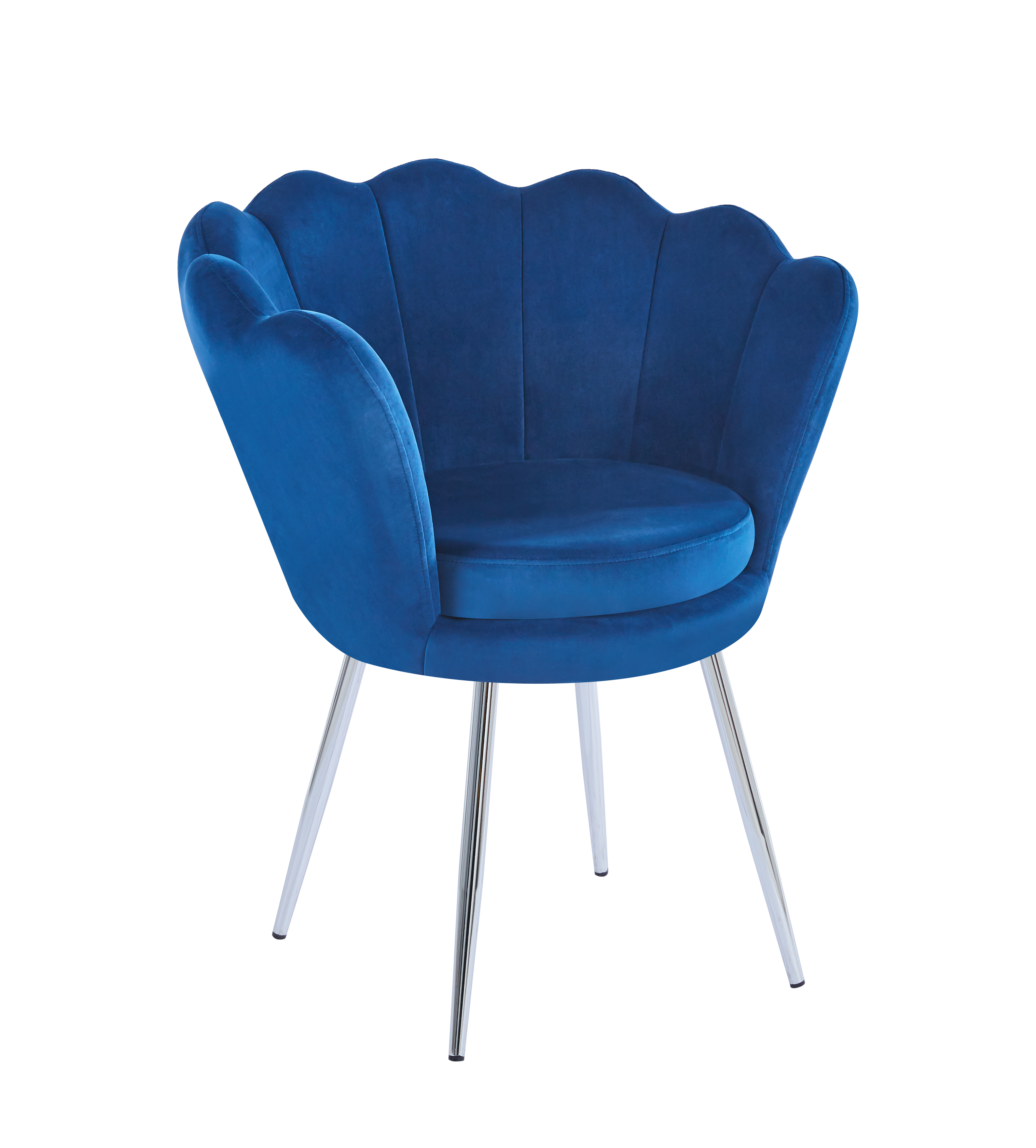 Fotel velvet FR1-FX (niebieski) /nogi srebrne/