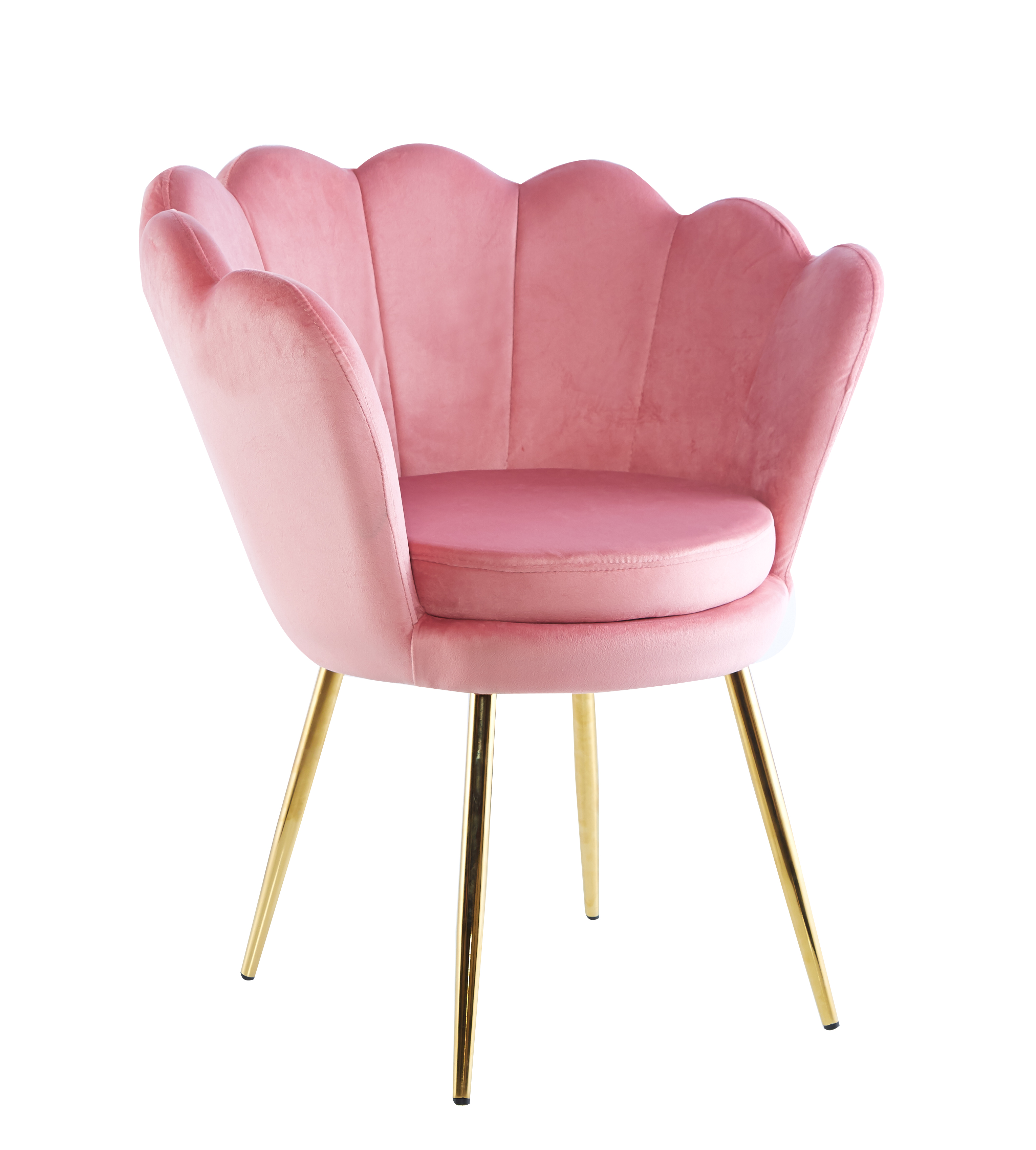 Fotel velvet (różowy)