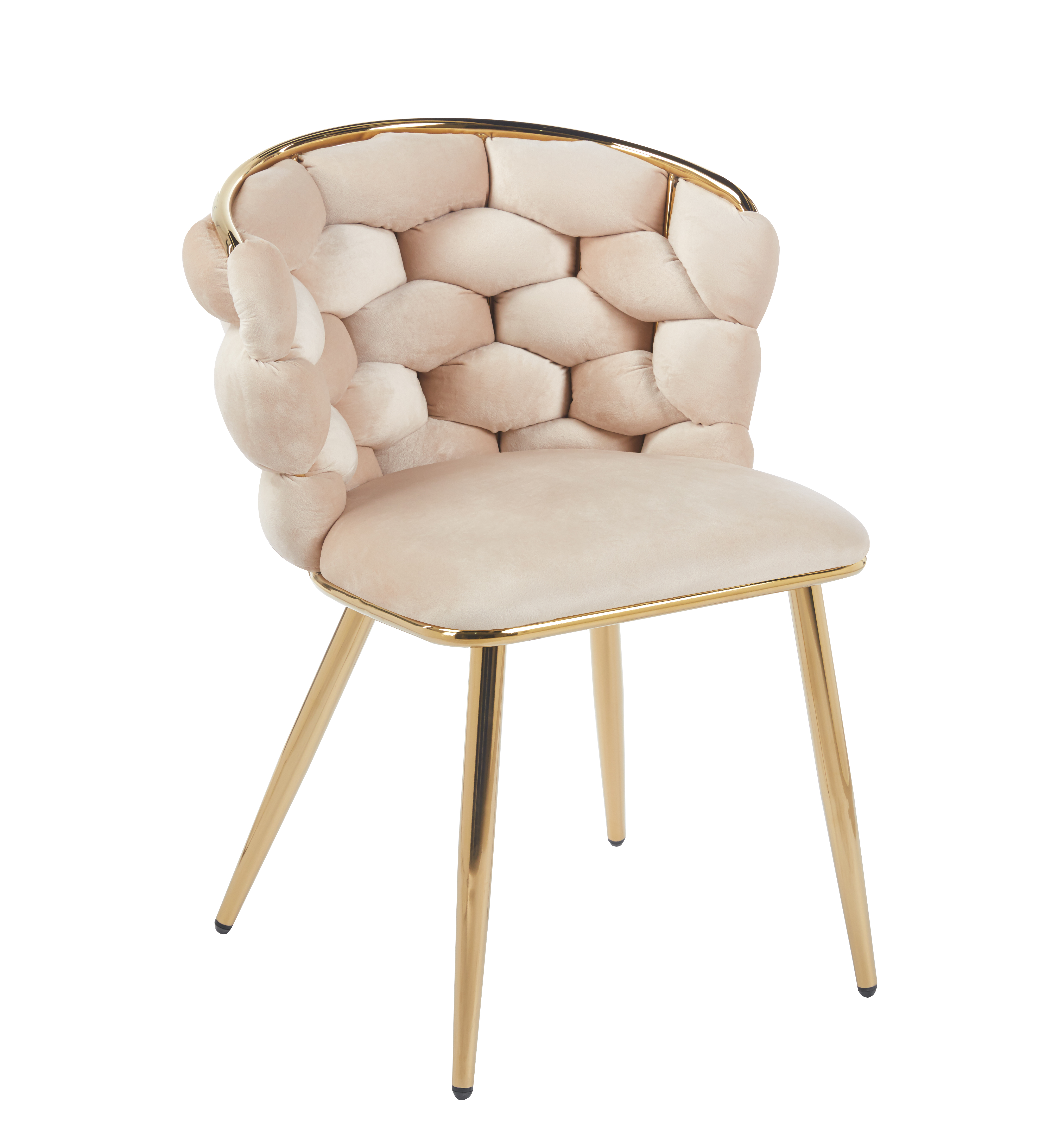 Krzesło K47-FX (G) velvet (beżowe)