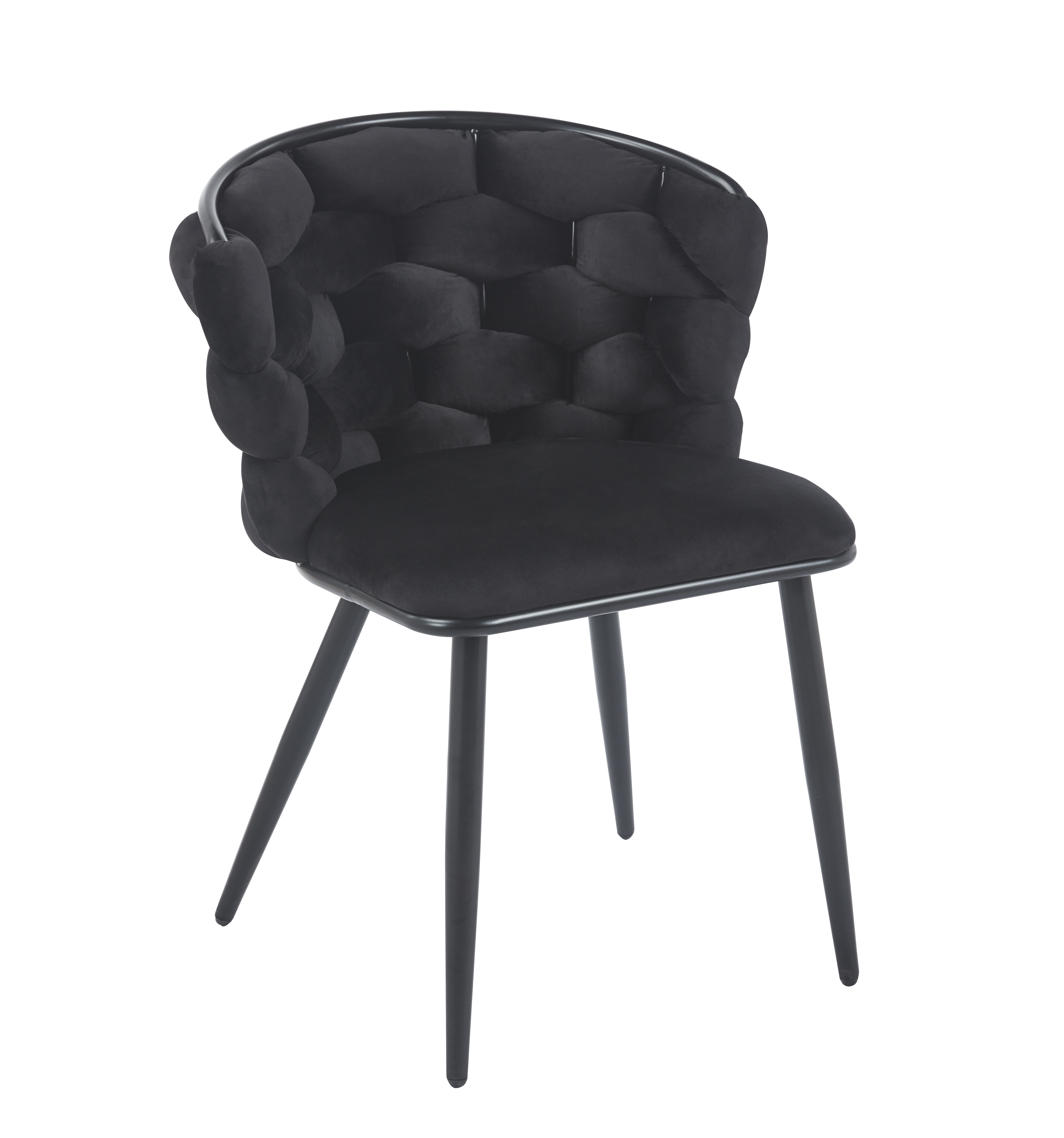 Krzesło K47-FX (B) velvet (czarne)