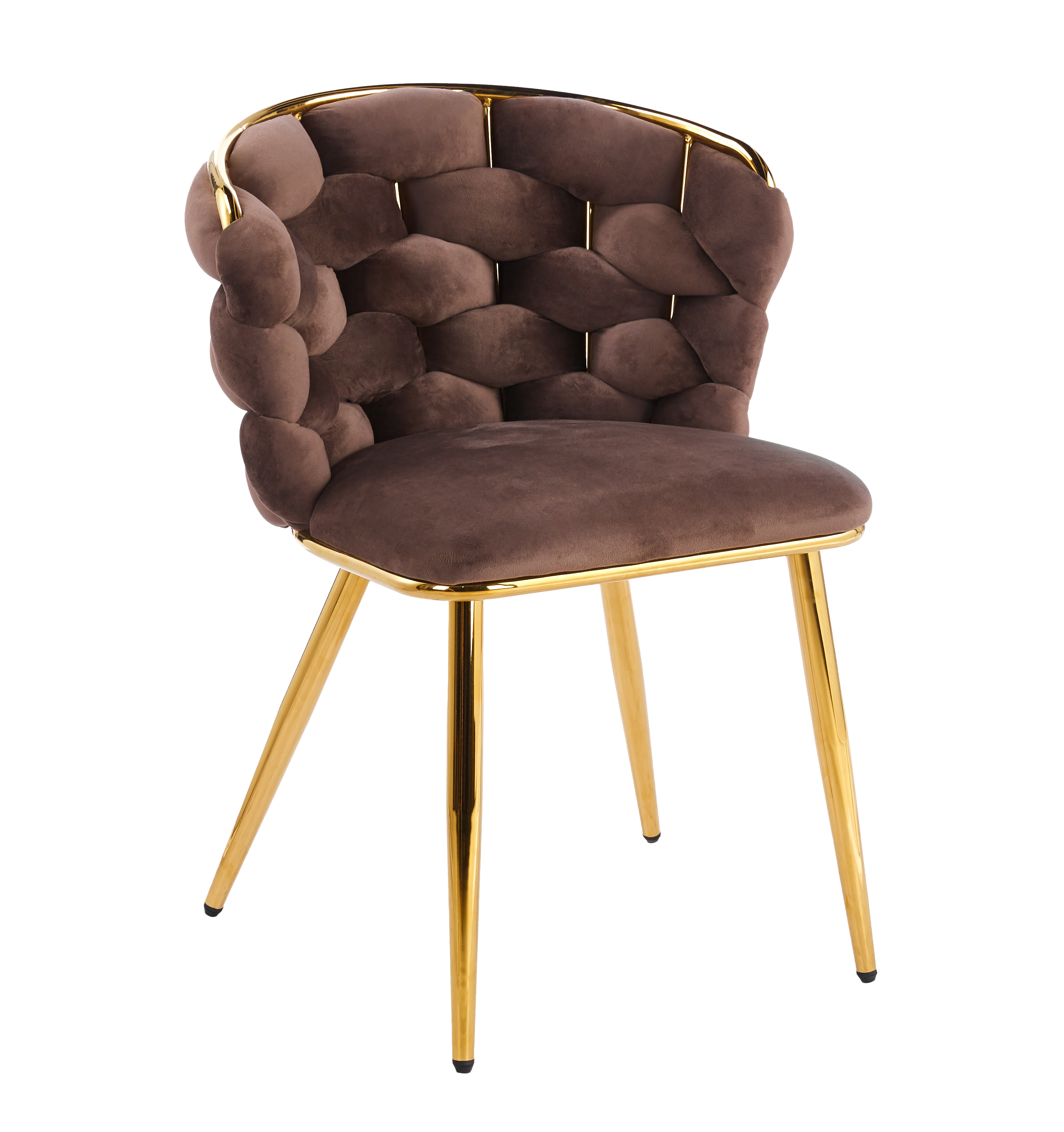 PRZEDSPRZEDAŻ Krzesło K47-FX (G) velvet - Riviera 26 mokka brąz