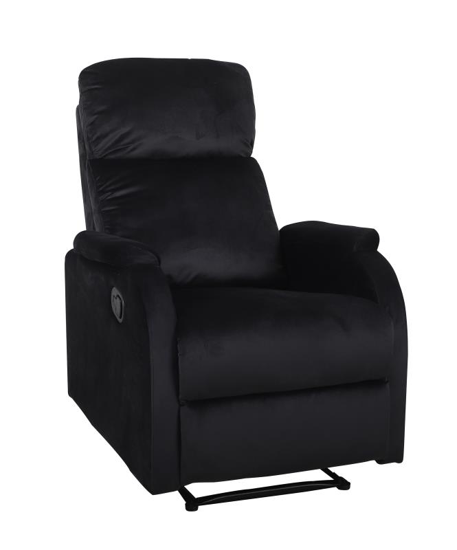 Fotel wypoczynkowy rozkładany CX-8298 (velvet) / czarny