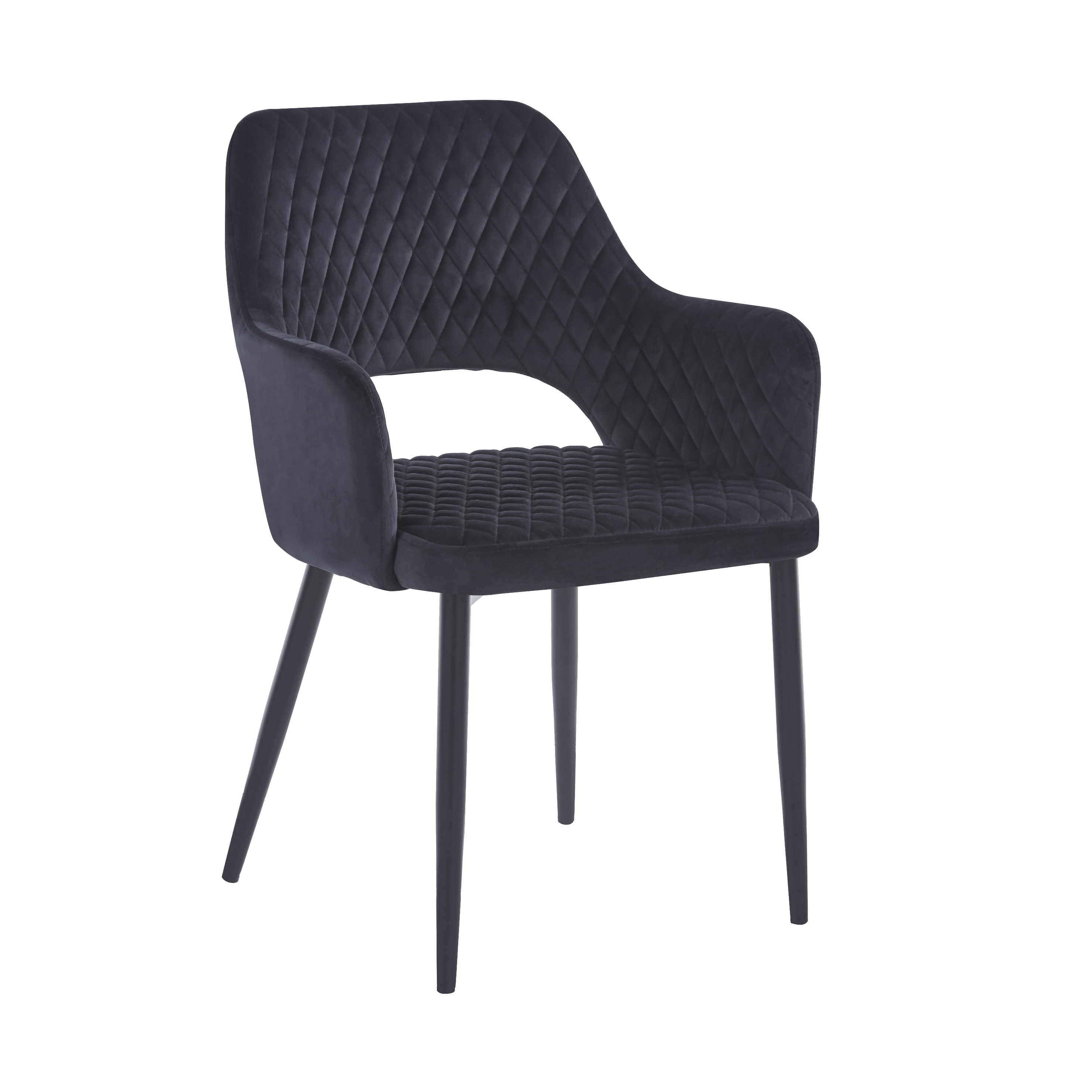 Krzesło K3-FX (B) velvet (czarne) - czarny stelaż