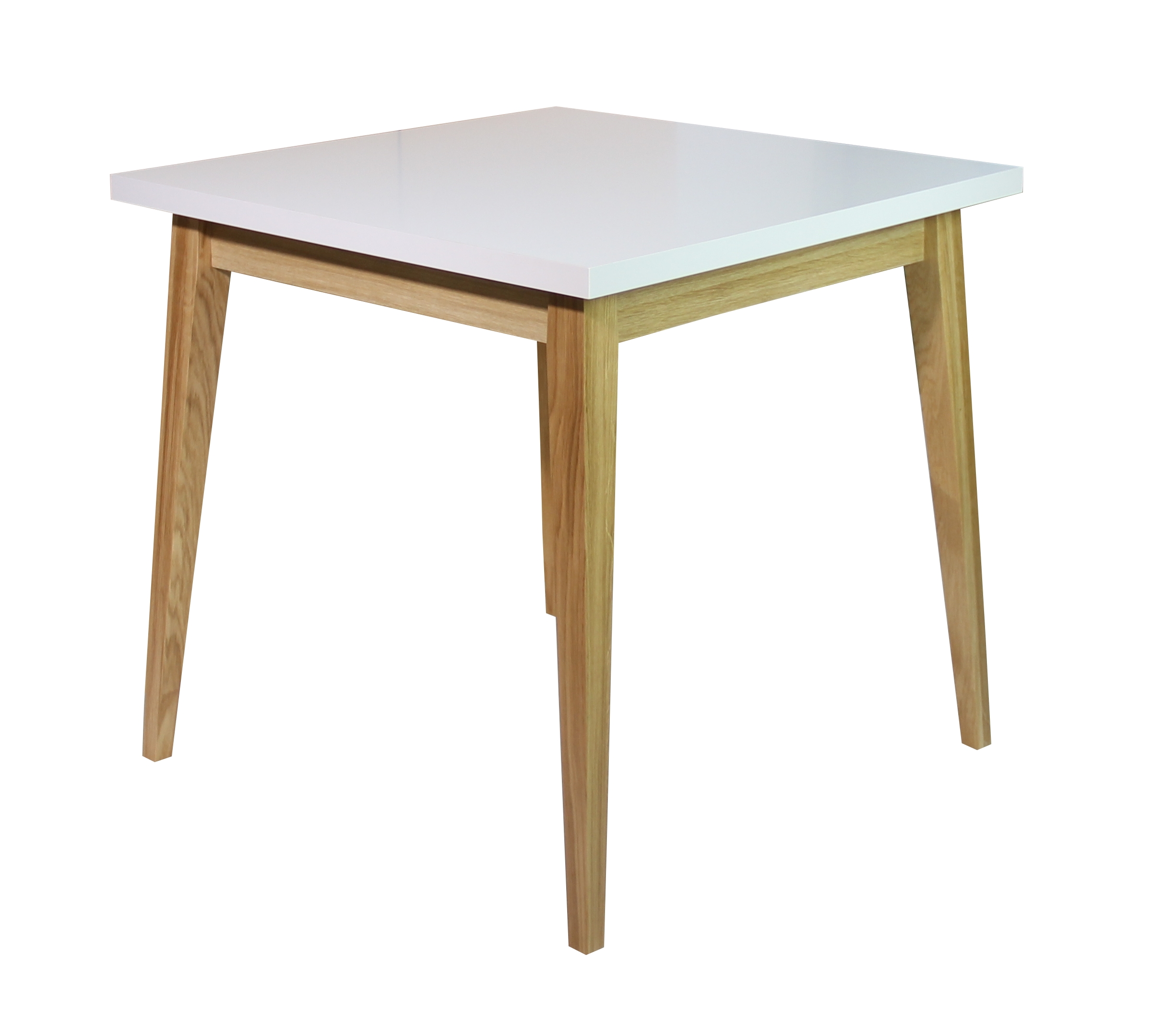 Stół Porto biały mat/dąb 80x80