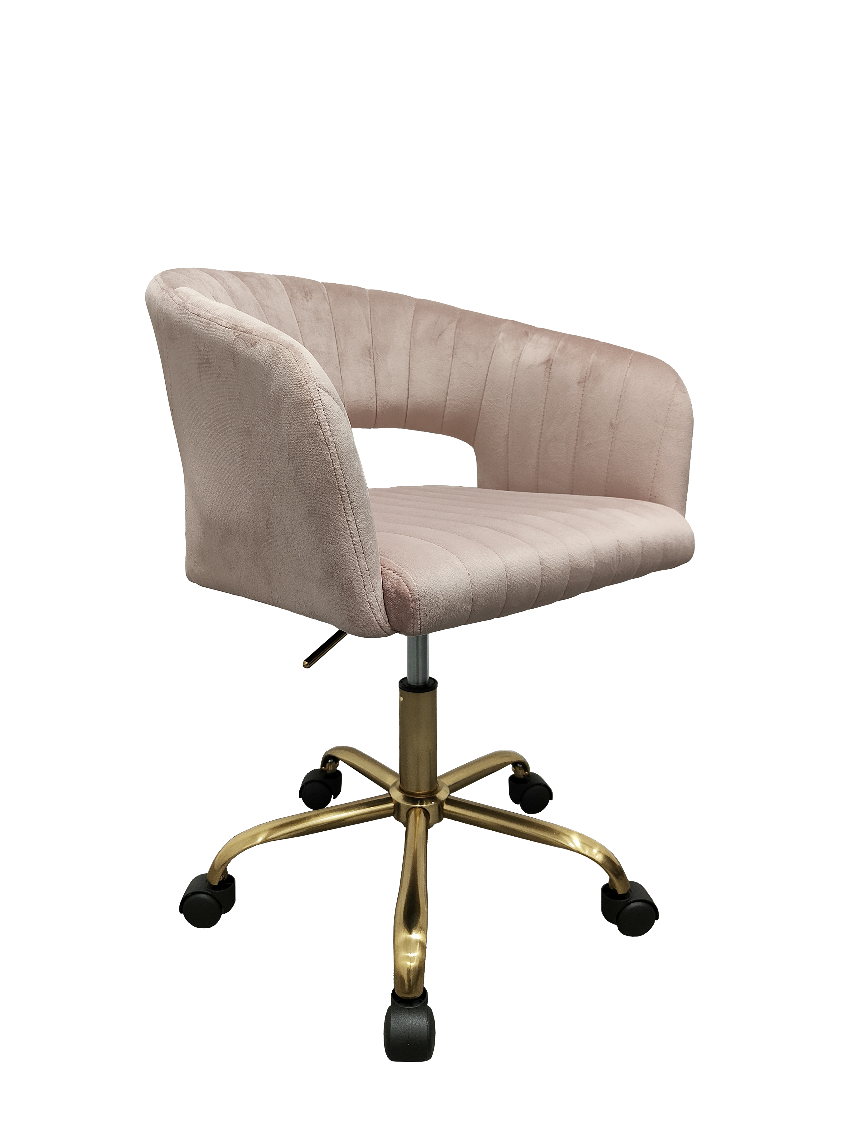 Fotel obrotowy FB7-FX velvet (różowy)