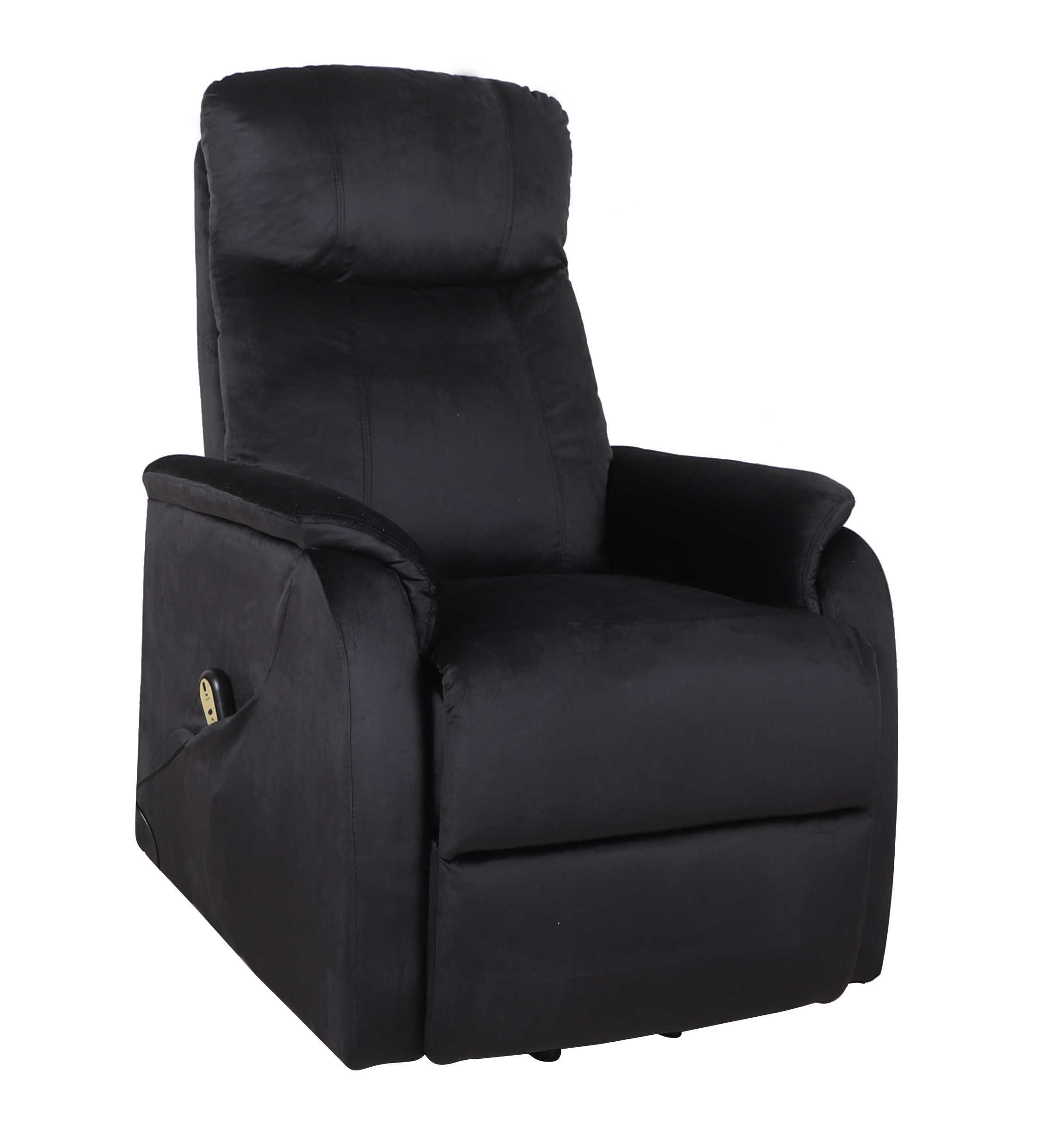 Fotel wypoczynkowy FR3-FX rozkładany elektrycznie (velvet) / czarny