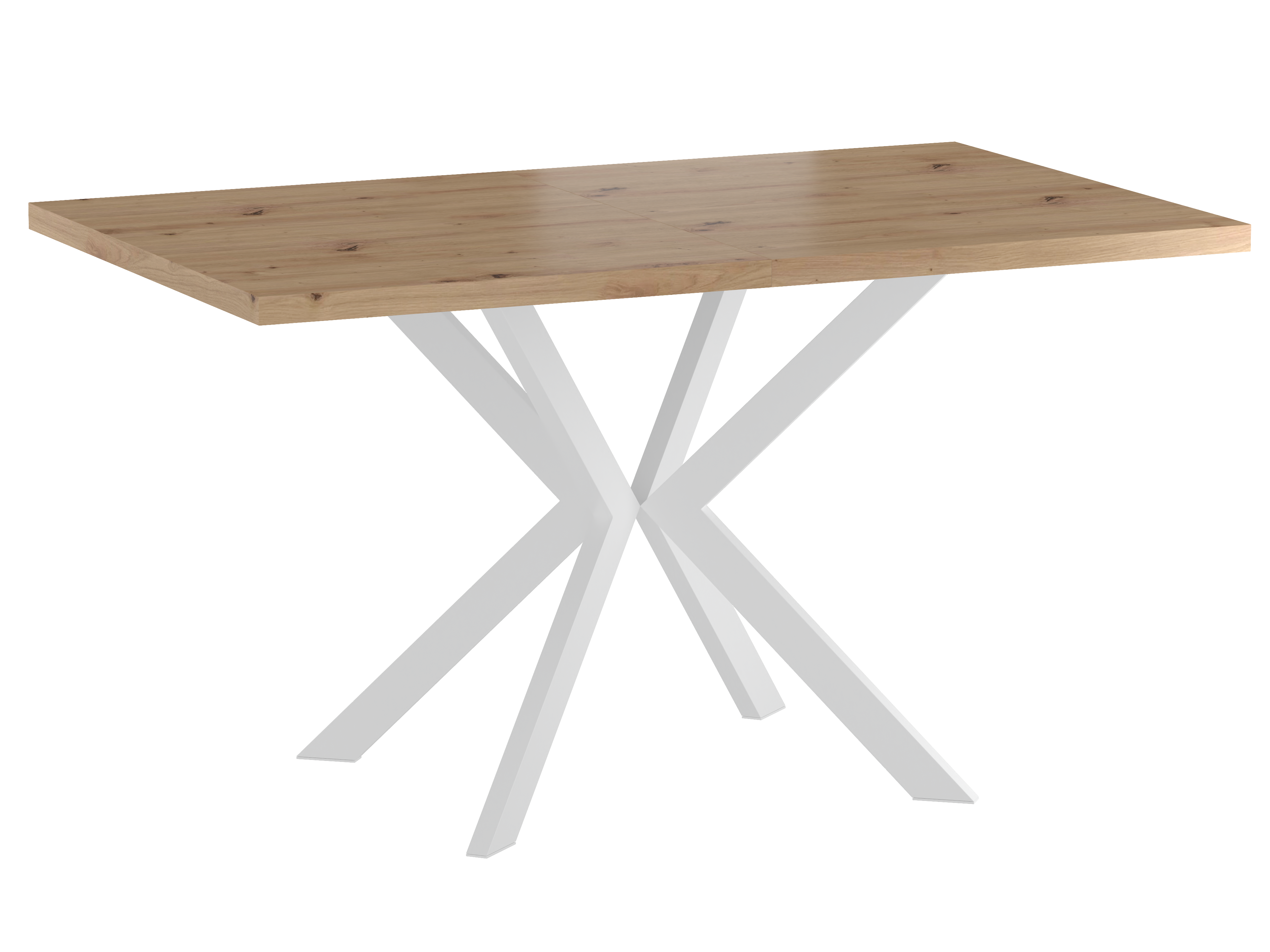 Stół rozkładany (dąb artisan /biały) 140(270)x85