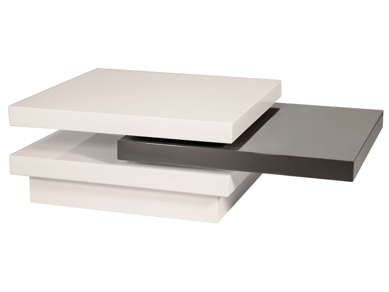 ŁAWA TRISTA BIAŁY/SZARY LAKIER 80X80X42