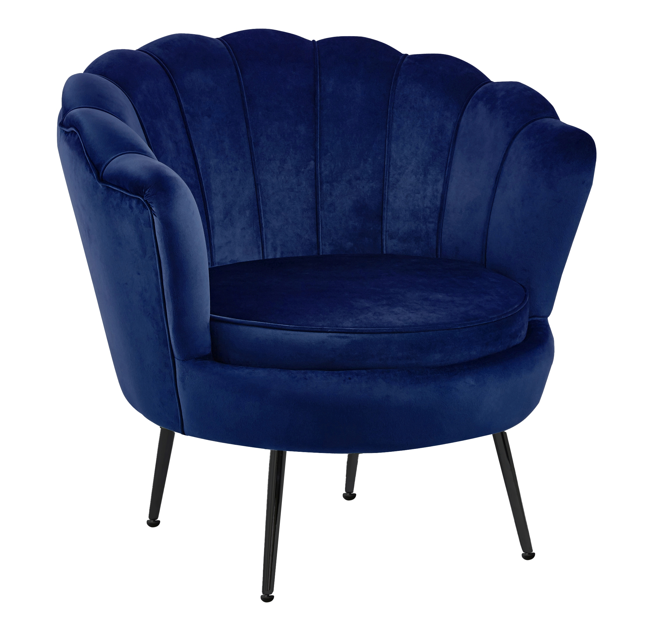 Fotel LC-032 velvet (niebieski) /nogi czarne/