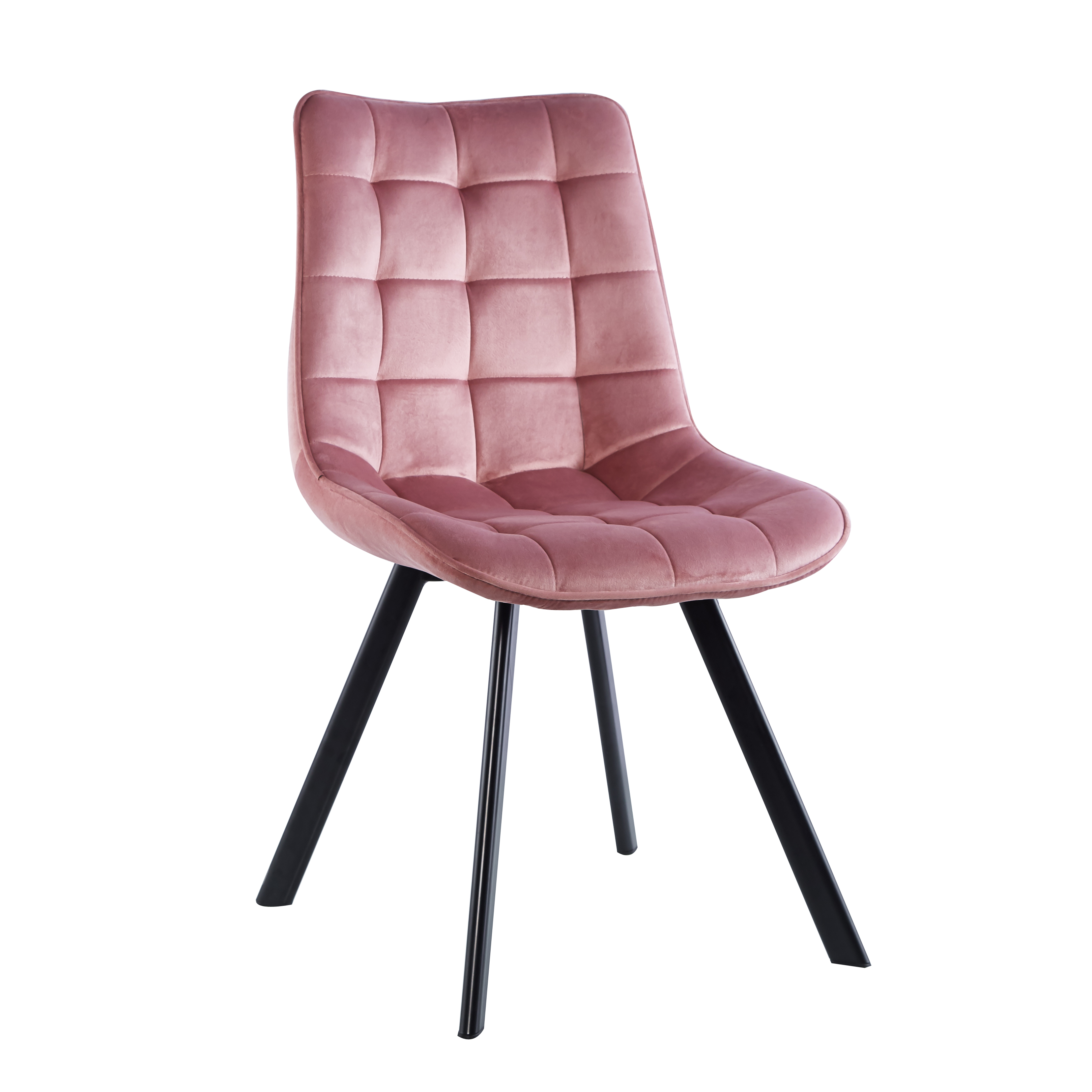 Krzesło J265 velvet różowe
