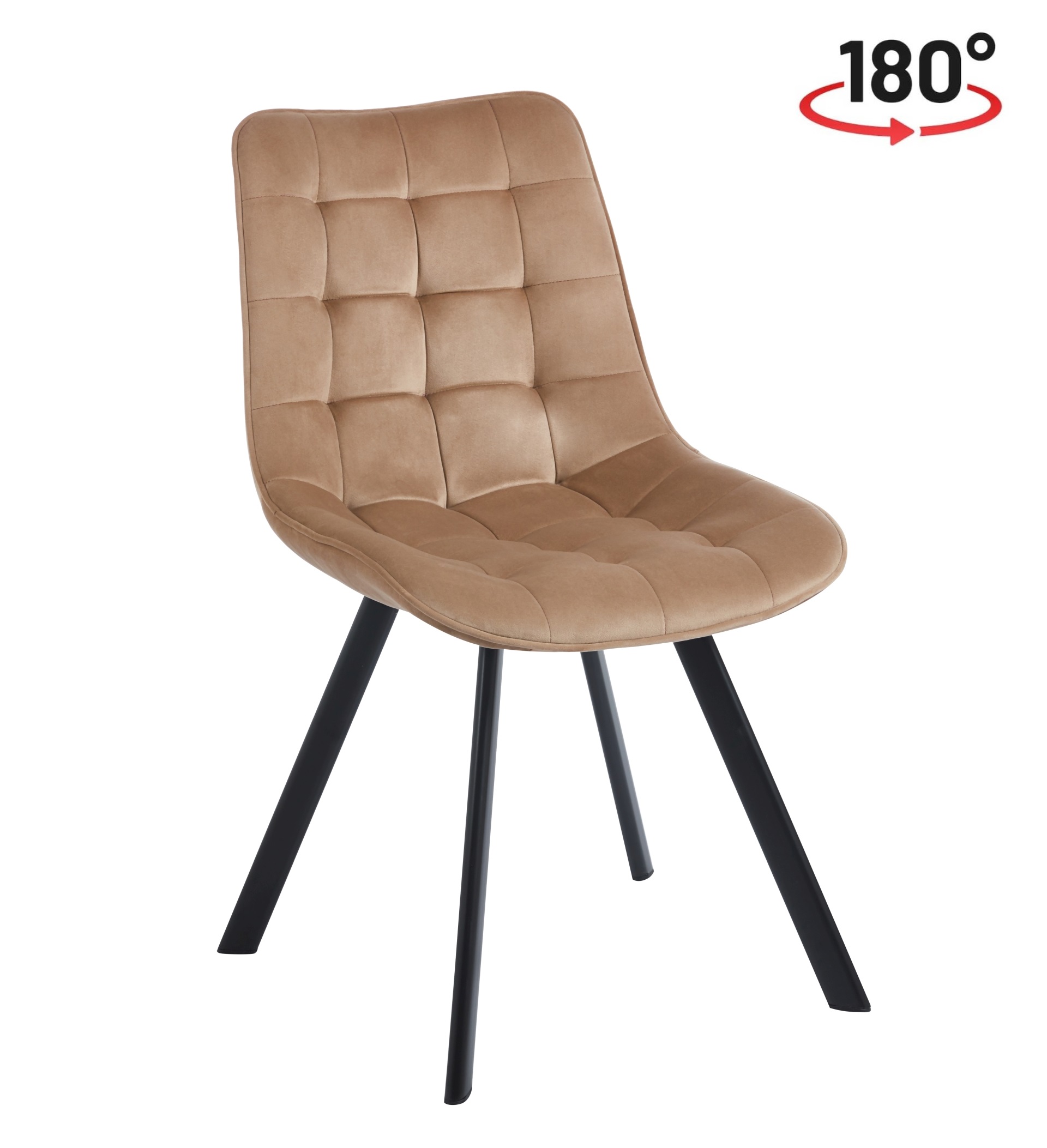 Krzesło KO265-FX velvet (cappuccino) obracane siedzisko
