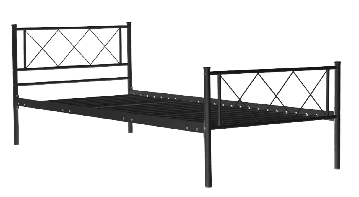 Łóżko metalowe MBD9216 90x200 (czarne)
