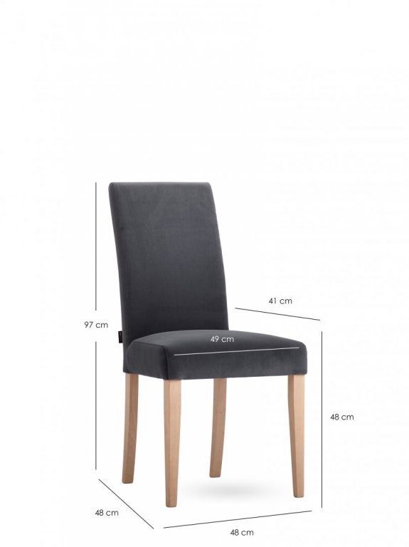 Krzesło MASTER M112 welwetowy grafit/ dąb