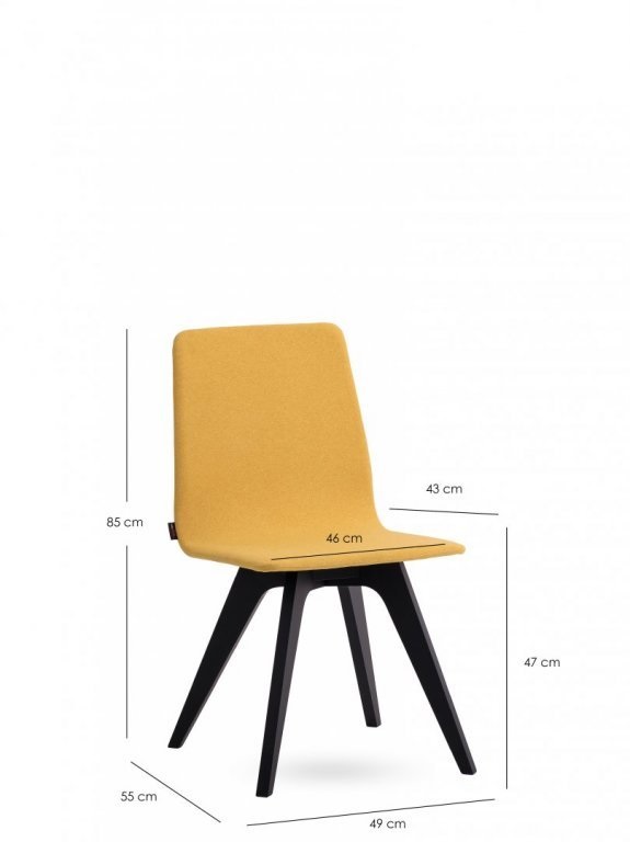 Krzesło SNAP S304 welwetowy musztardowy szyk/ czarny