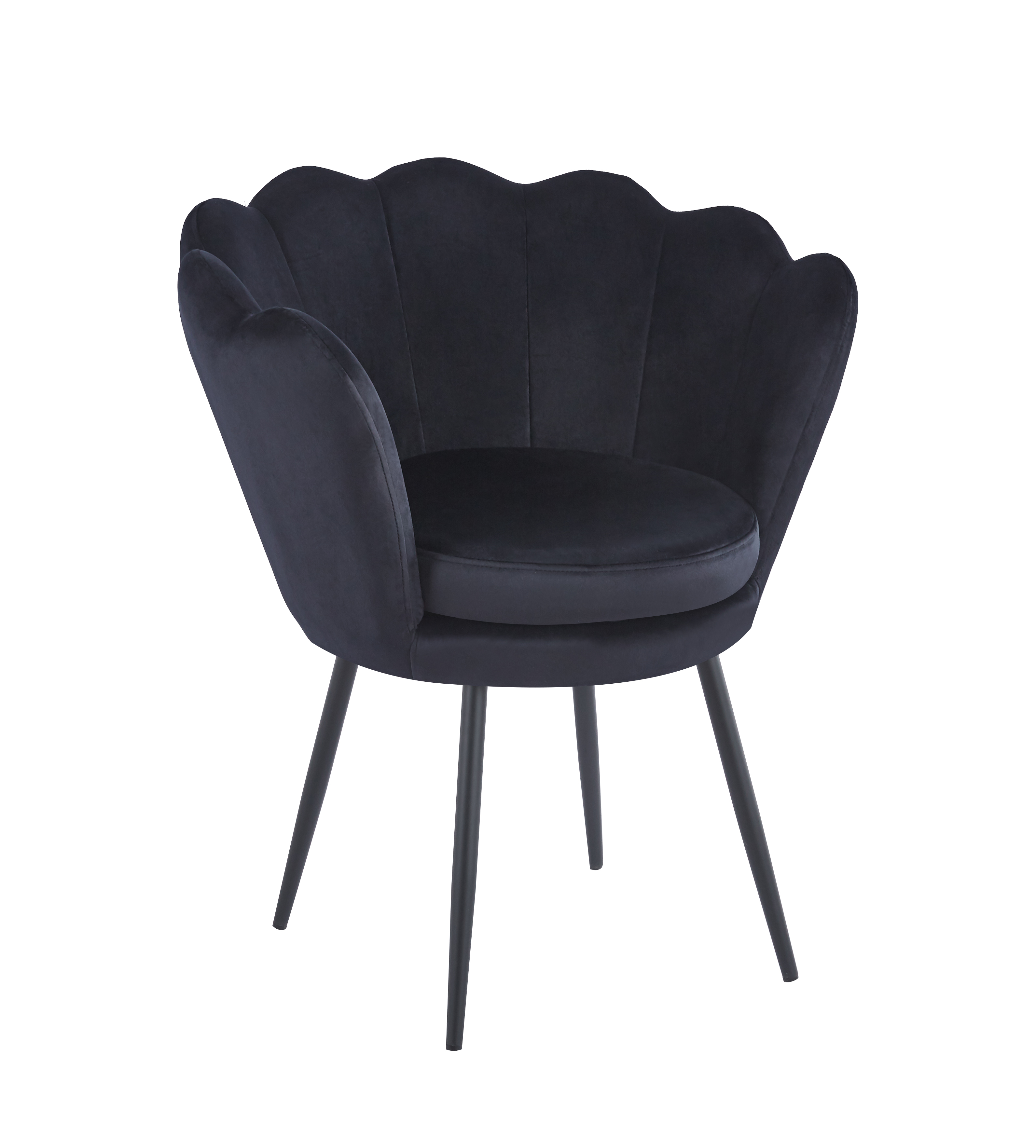 Fotel velvet FR1-FX (czarny) /nogi czarne/
