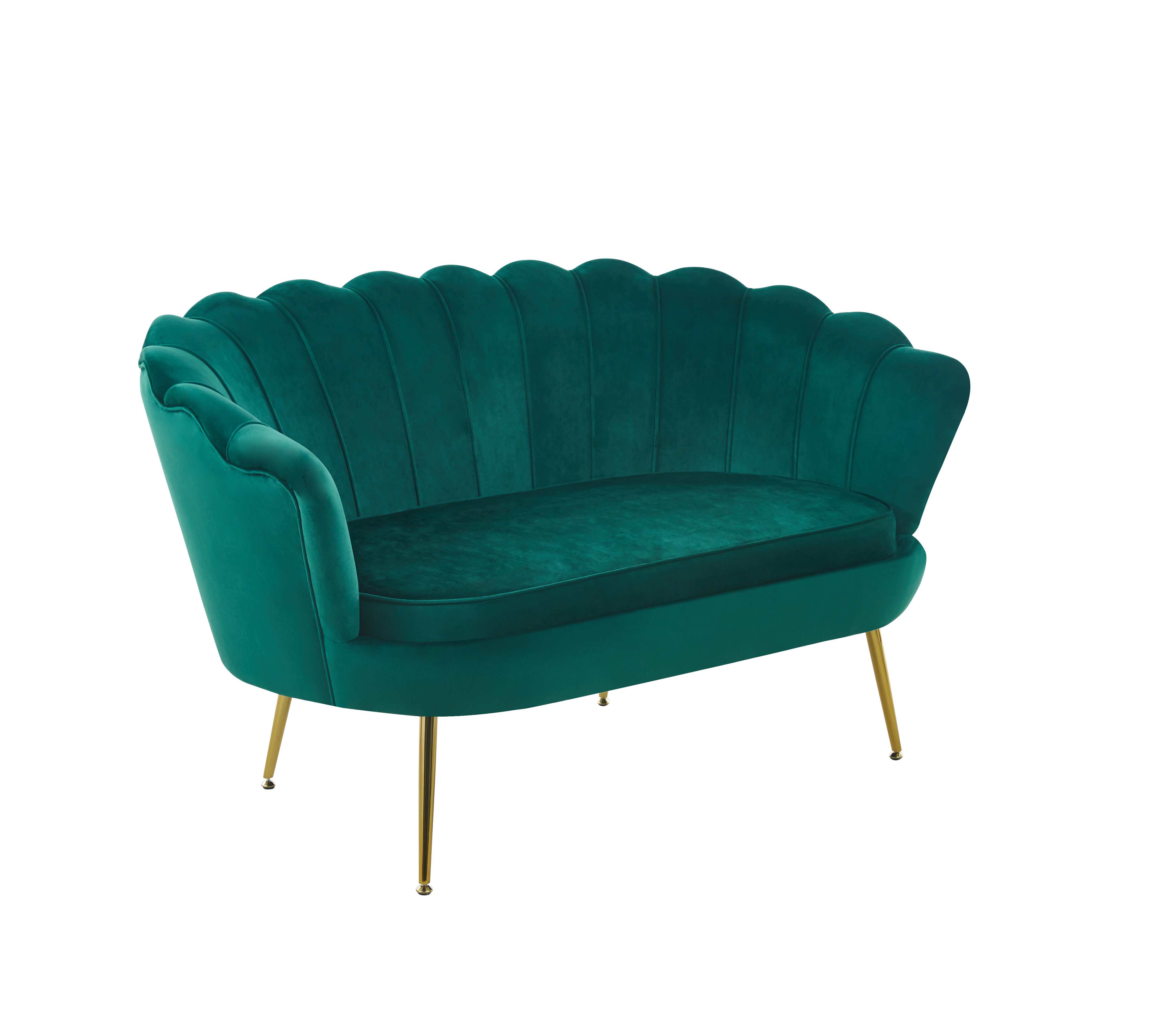 Sofa SF1-FX velvet (zielona) /nogi złote/