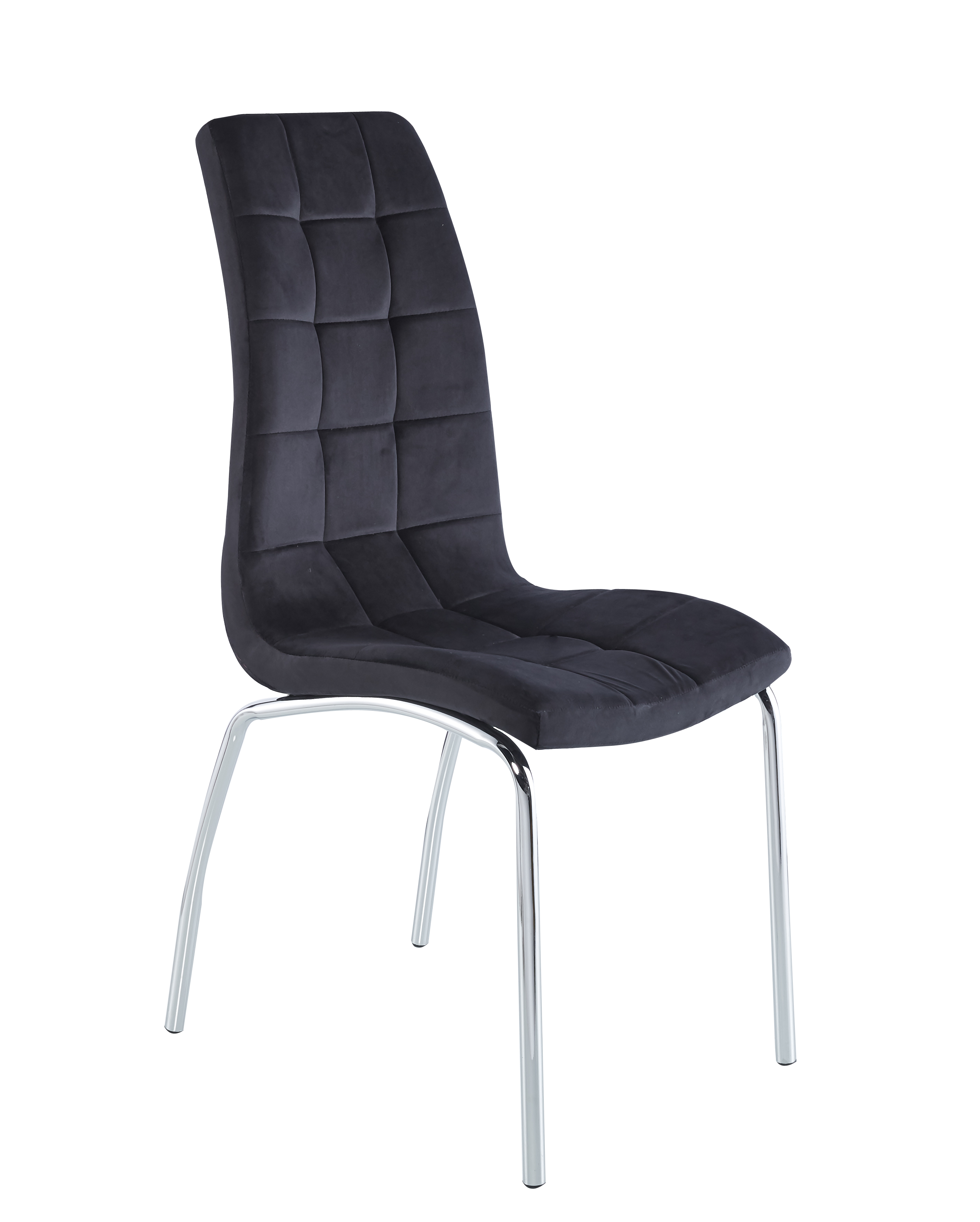 Krzesło tapicerowane do jadalni DC2-092V czarne velvet, styl nowoczesny loft