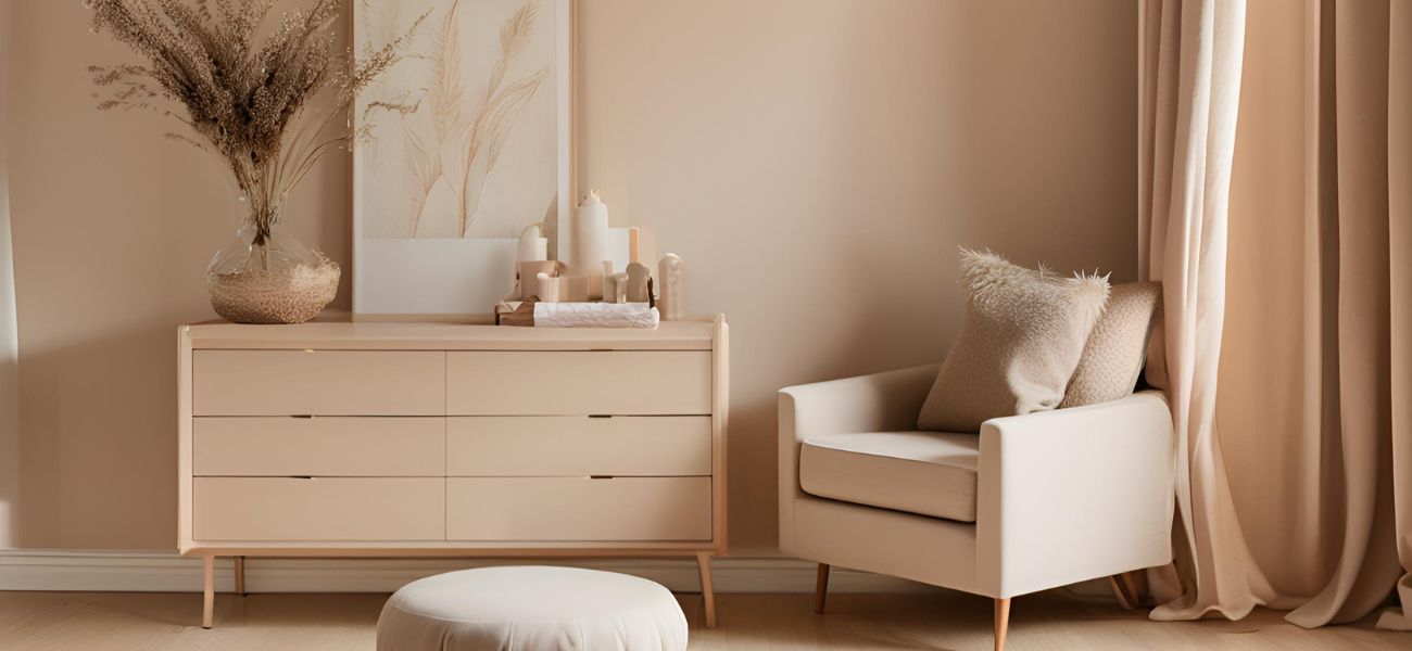 Kaszmirowa komoda w salonie - nowy trend 2025